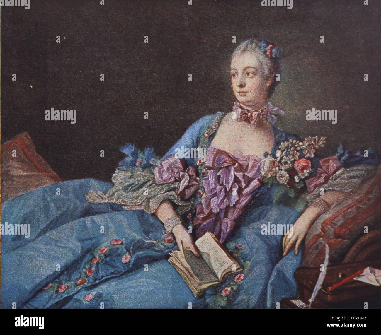 Portrait de Madame de Pompadour (Jeanne-Antoinette poisson) de François Boucher Banque D'Images