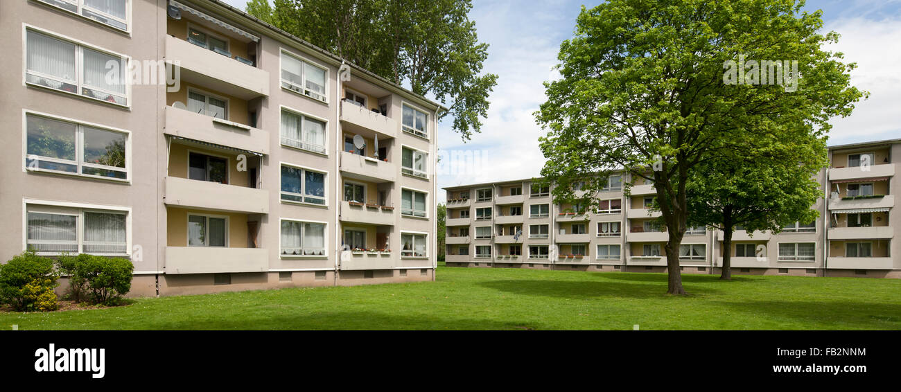 Gelsenkirchen-SchalkeSauerlandstraße Wohnsiedlung, aus den 1950er Jahren Banque D'Images