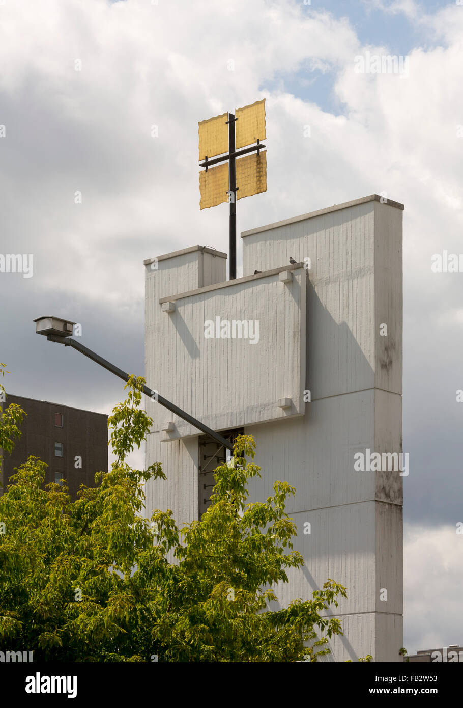 Gropiusstadt Berlin, Saint Dominicus, Glockenturm Banque D'Images