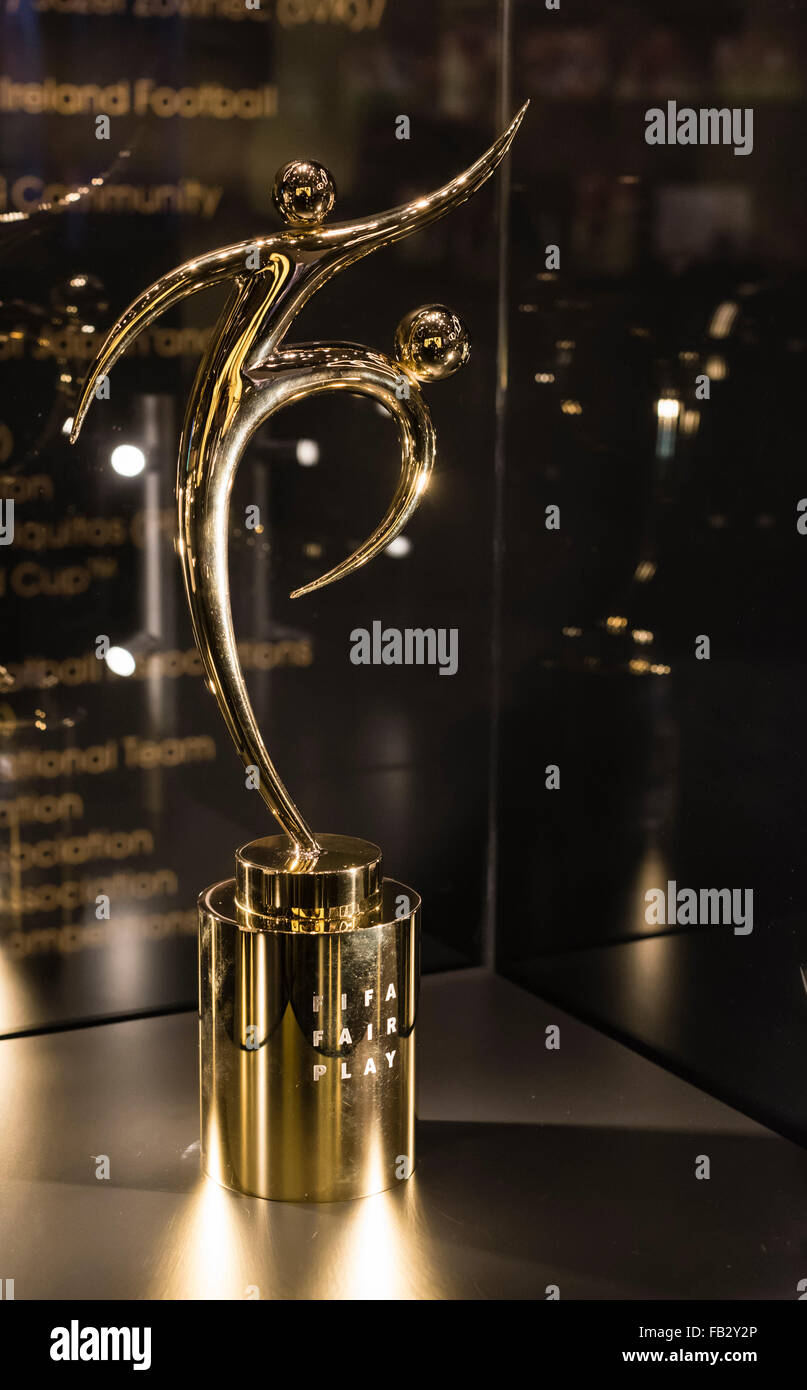 Le Prix du Fair Play 'FIFA' trophy. Banque D'Images