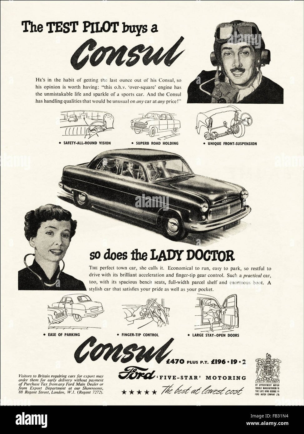 Vintage Original advert à partir de 1950. Publicité La publicité à partir de 1953 Saab 92 voiture. Banque D'Images