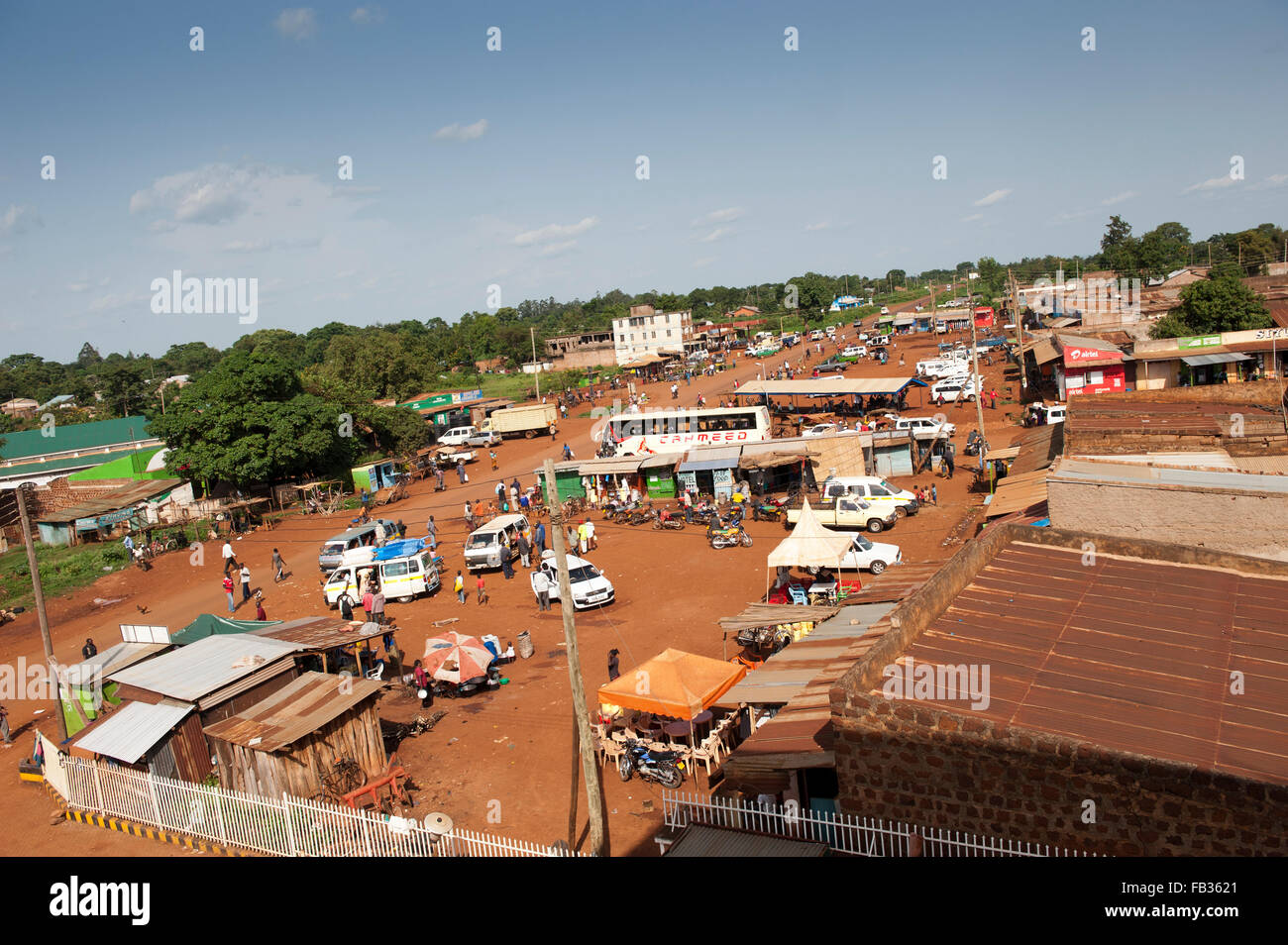Ville frontière de Bumala occupé au Kenya, près de la frontière avec l'Ouganda. Banque D'Images