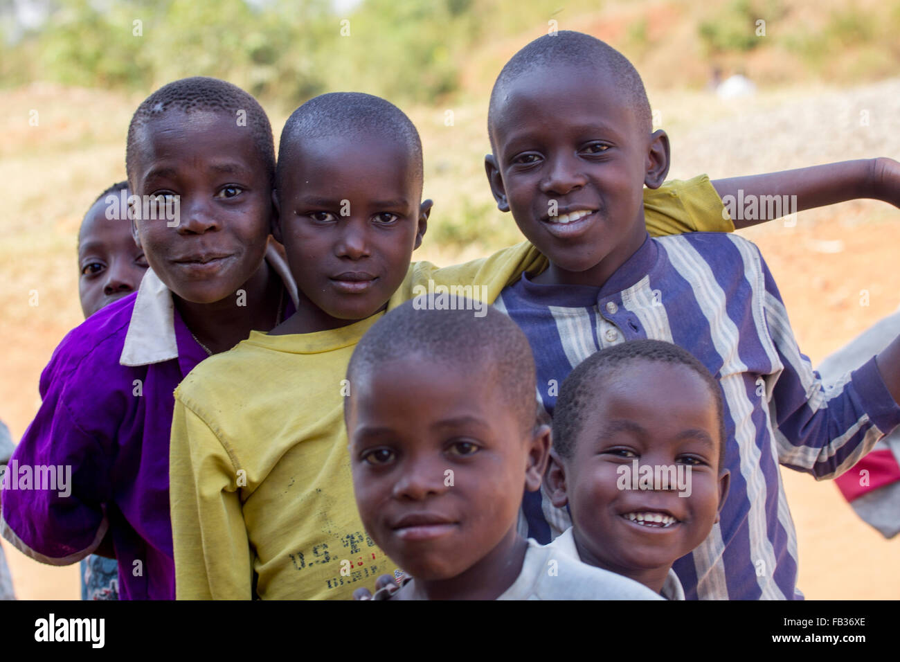 Mbale en Ouganda - 28 janvier 2011 : les enfants de l'Est de l'Ouganda Banque D'Images