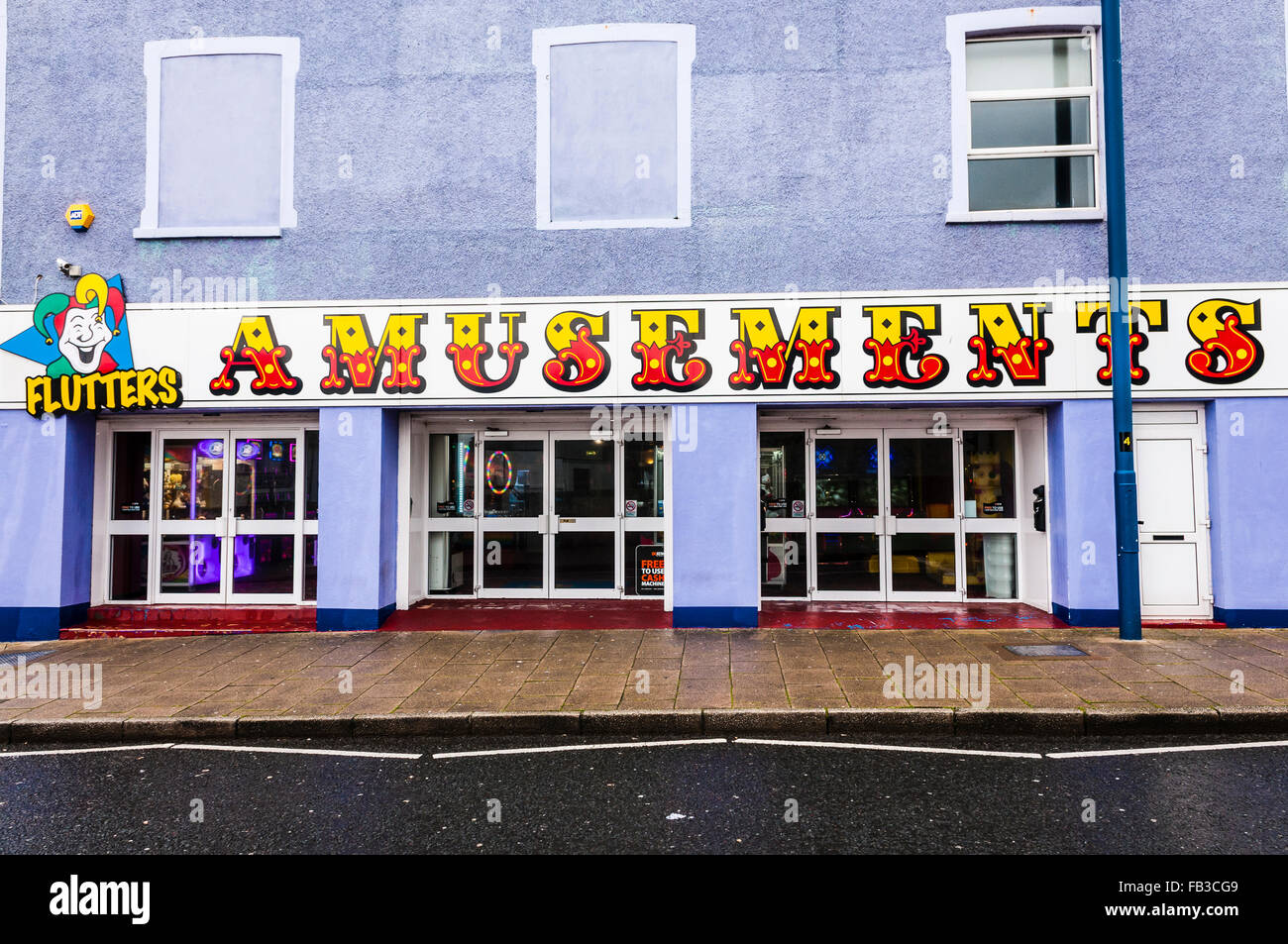 Arcade Amusements dans Portrush, une ville balnéaire en Irlande du Nord. Banque D'Images