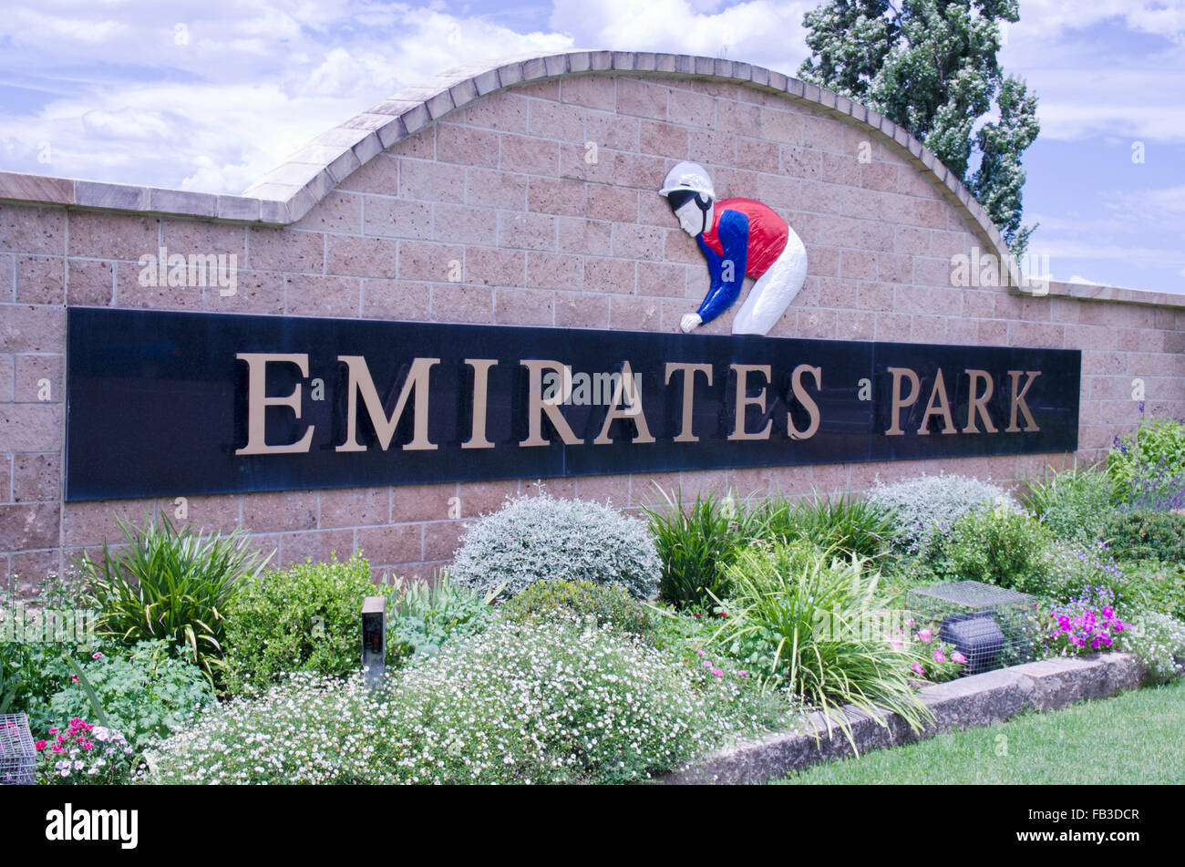 Porte d'entrée à Emirates Park Stud pur-sang à Murrurundi NSW Australie Banque D'Images