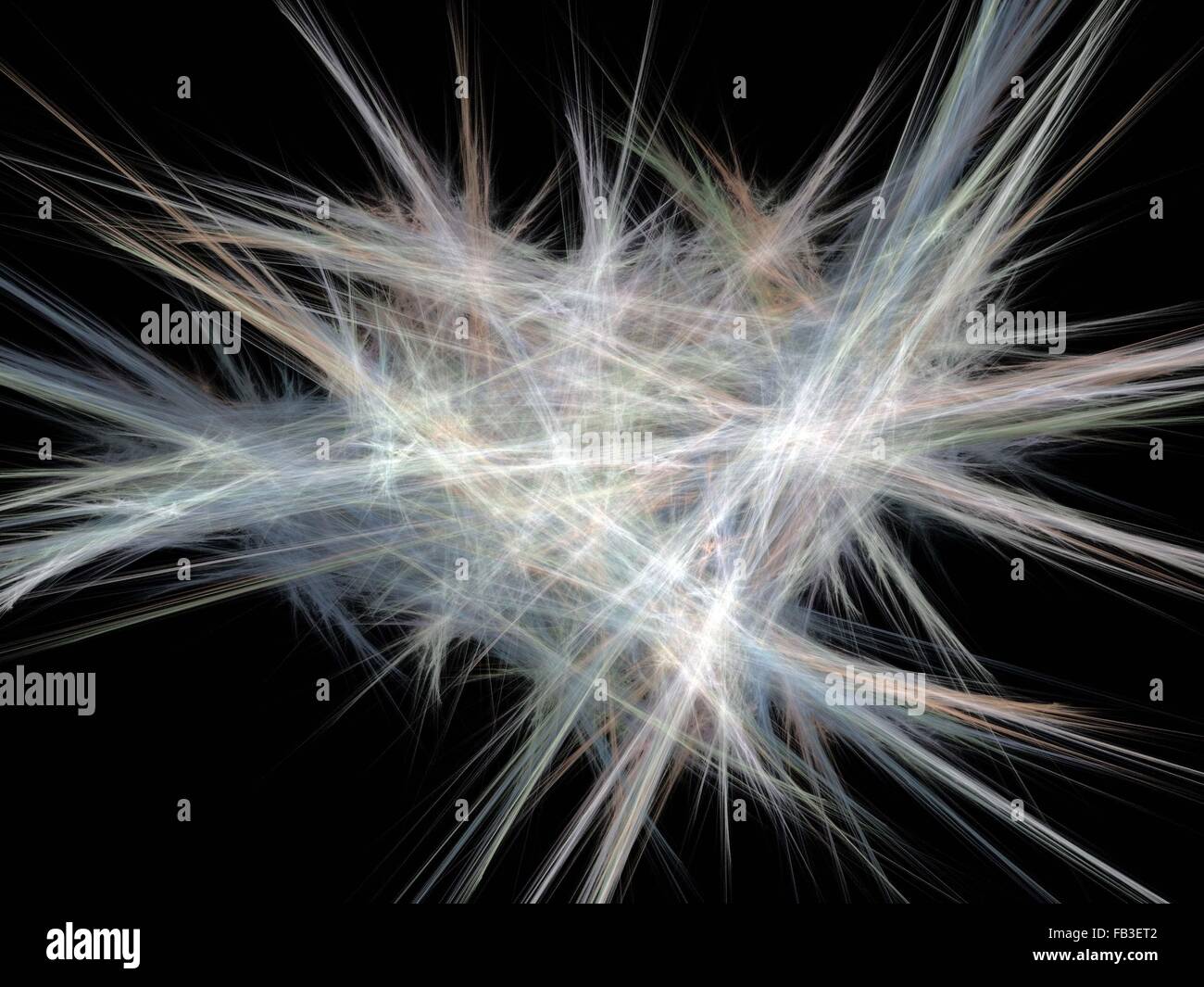 Fractale numérique sur noir Banque D'Images