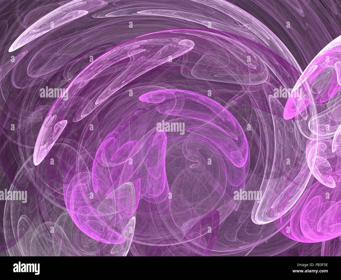 Fractale numérique sur noir Banque D'Images
