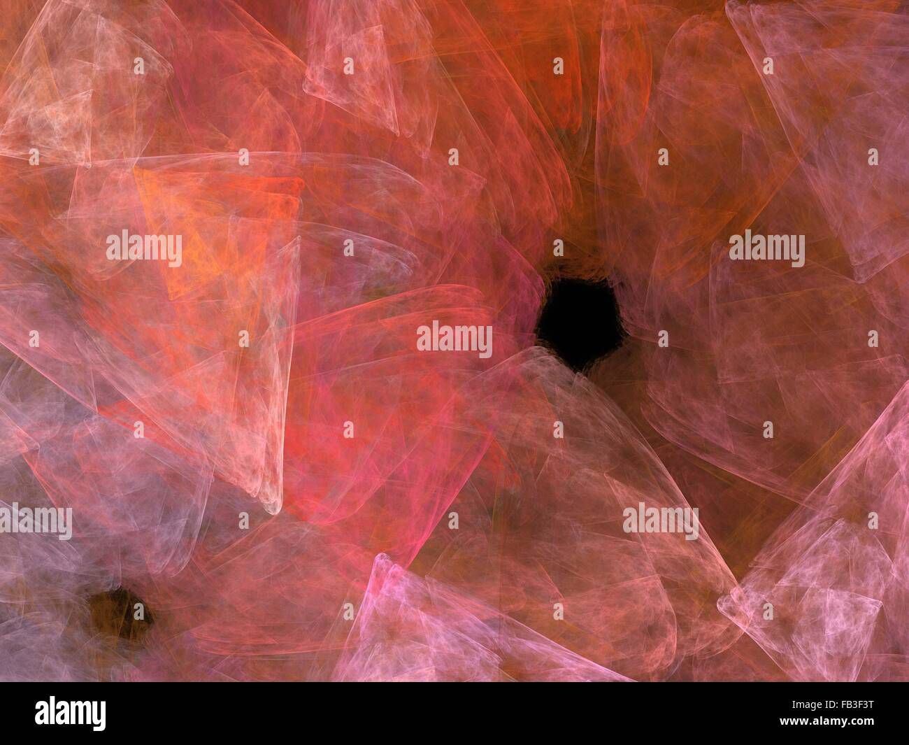 Fractale numérique sur noir Banque D'Images