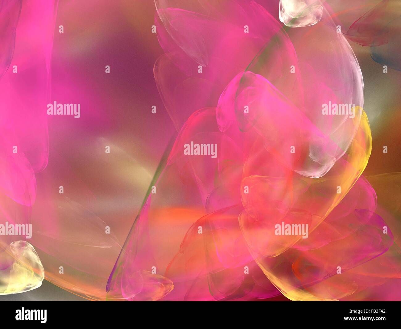 Fractale numérique sur noir Banque D'Images