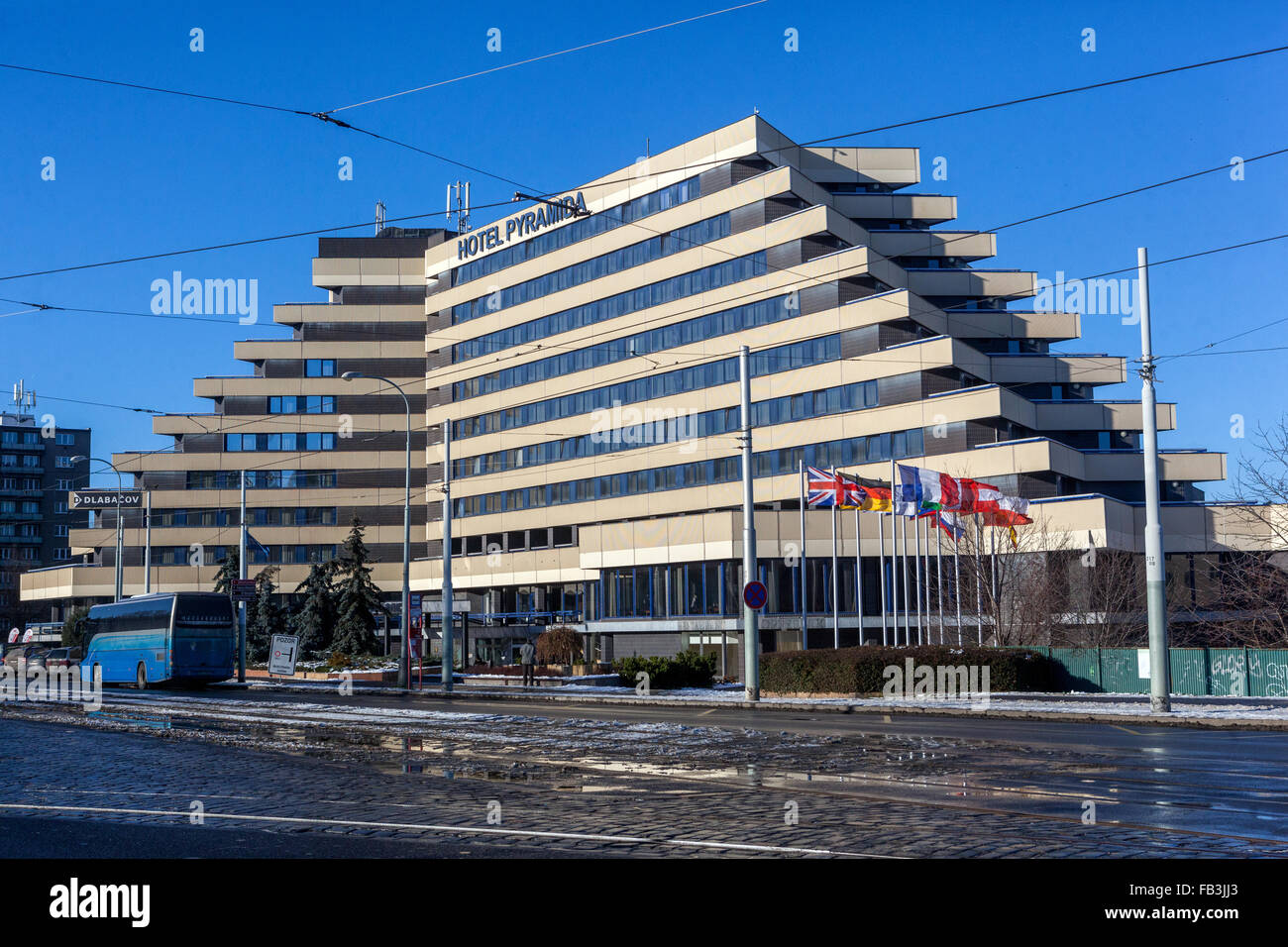 Hôtel Pyramida, Dlabacov. Prague, République Tchèque Banque D'Images