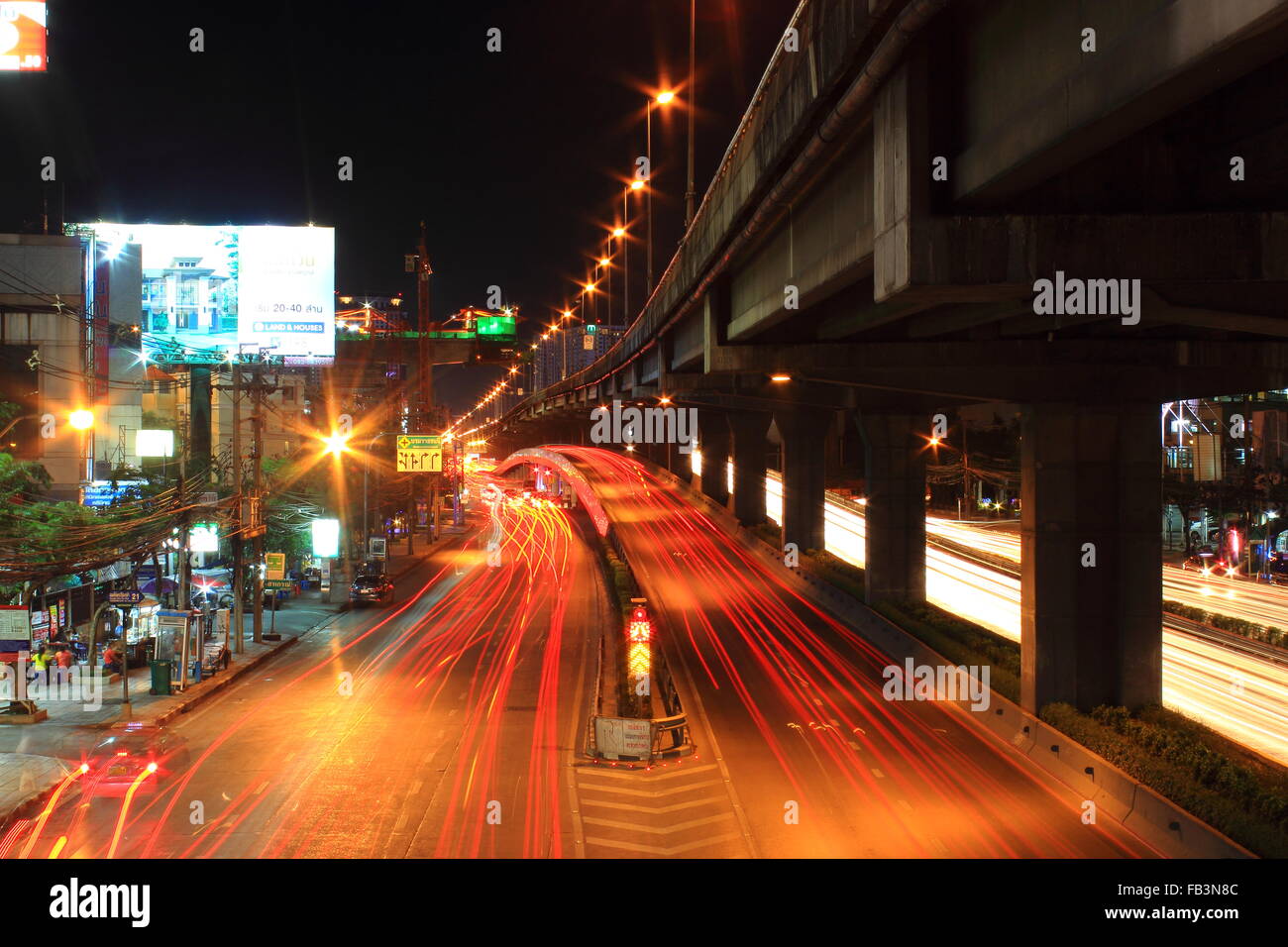 Arrière-plan de routes et de ponts en Thaïlande Banque D'Images