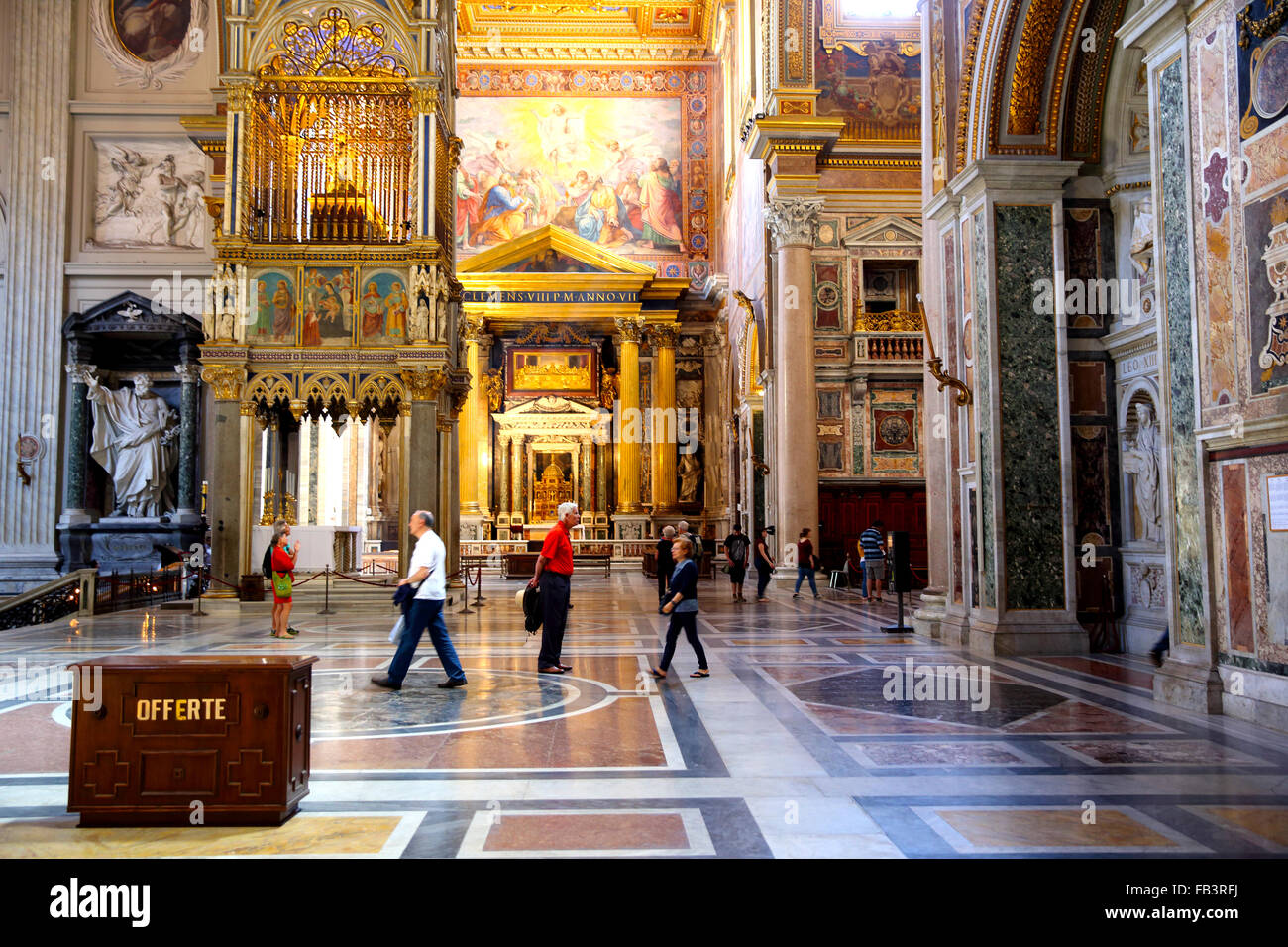 Basilique Saint-Jean de Latran à Rome l'église en Italie. Banque D'Images