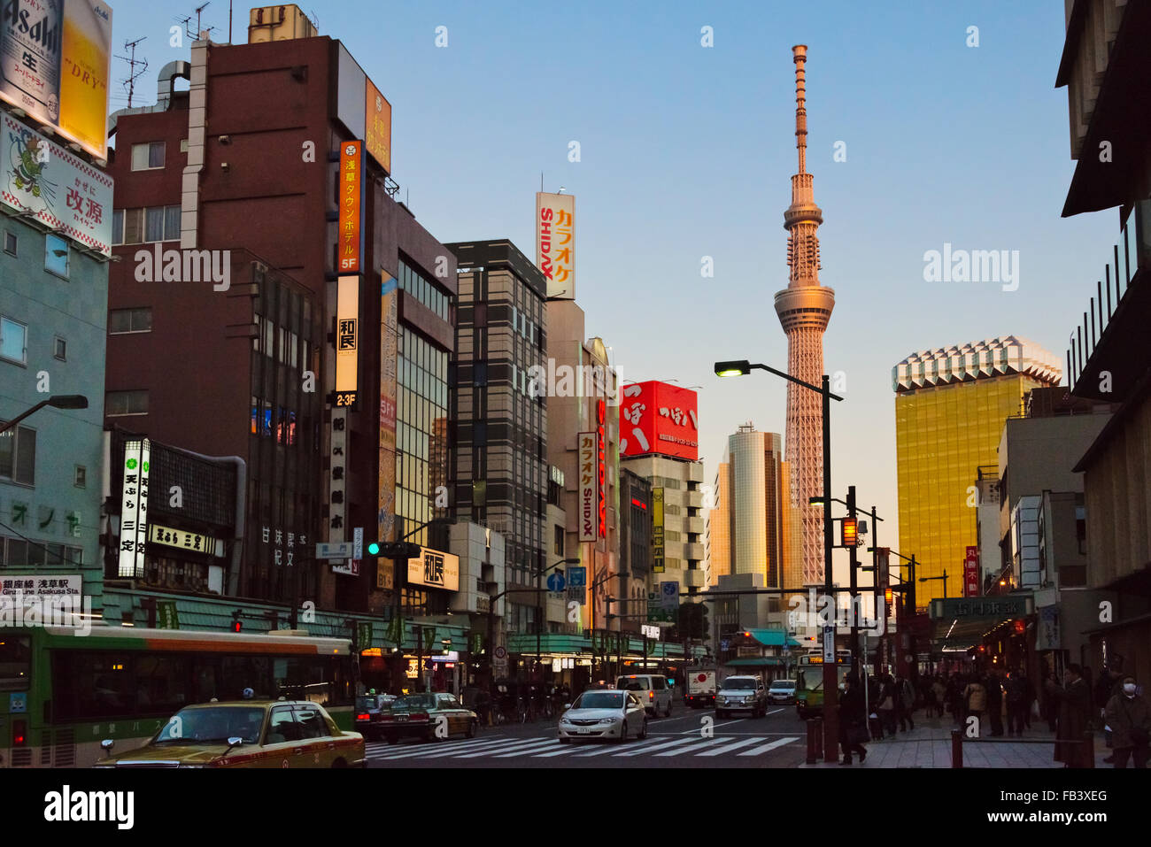 Tokyo skyline dominé par Tokyo Sky Tree, Tokyo, Japon Banque D'Images