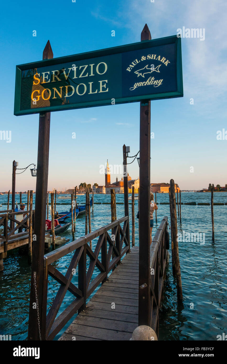 Île de San Giorgio Maggiore à Venise au soleil, Venise, Vénétie, Italie Banque D'Images
