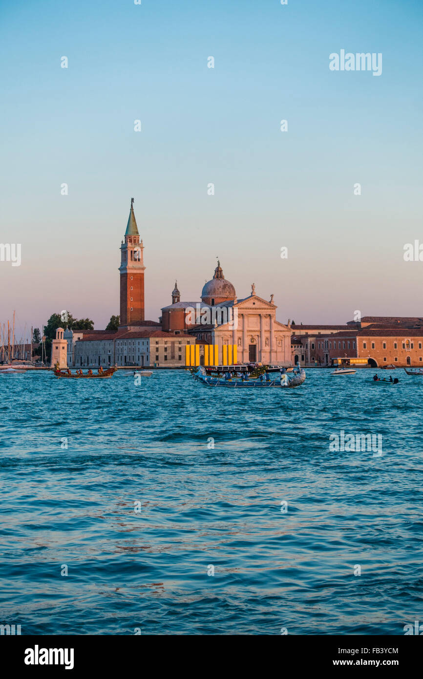 Île de San Giorgio Maggiore à Venise au soleil, Venise, Vénétie, Italie Banque D'Images