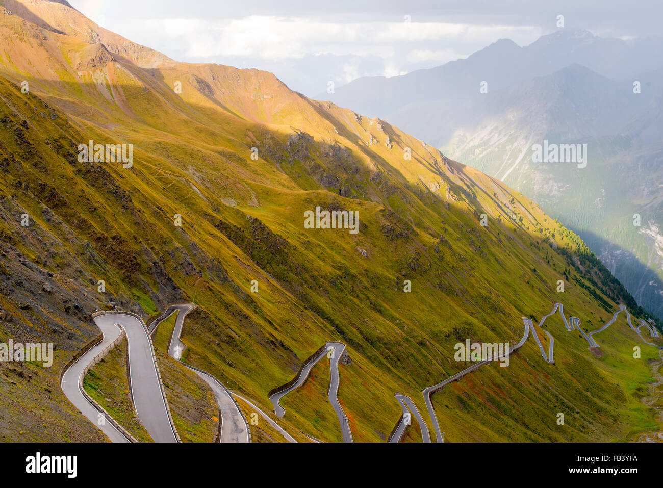 Col du Stelvio, passo dello Stelvio Stilfser Joch, chef de secteur, Ortler Alpes, Val Venosta, Tyrol du Sud, Italie, Europe Banque D'Images