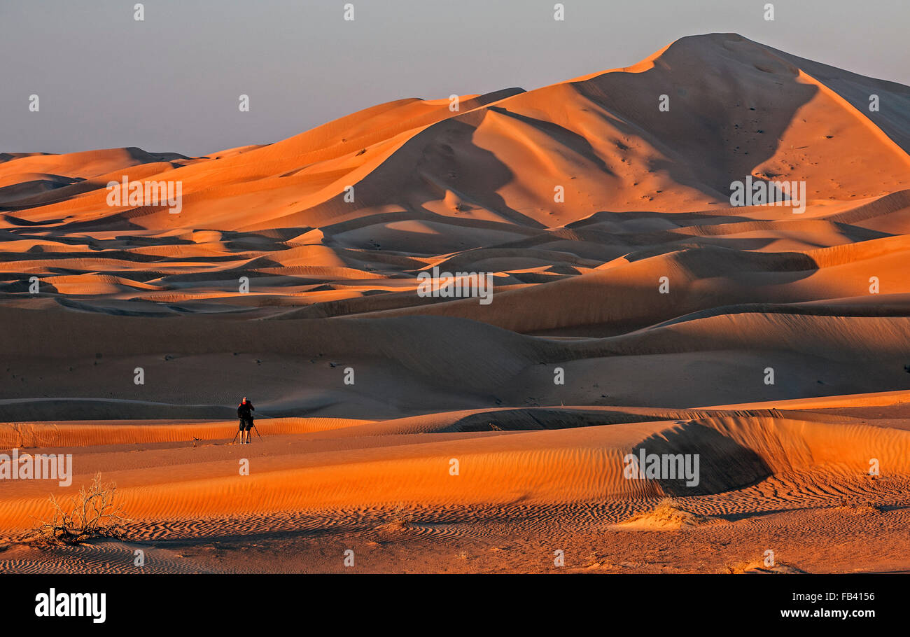 Paysage du quart vide, désert du Rub Al Khali, Oman Banque D'Images