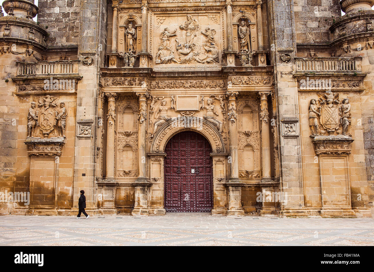 Façade de Sacra Capilla del Salvador,église du Salvador (16e siècle) dans la région de Plaza de Vázquez Molina, Úbeda. Province de Jaén. Et Banque D'Images