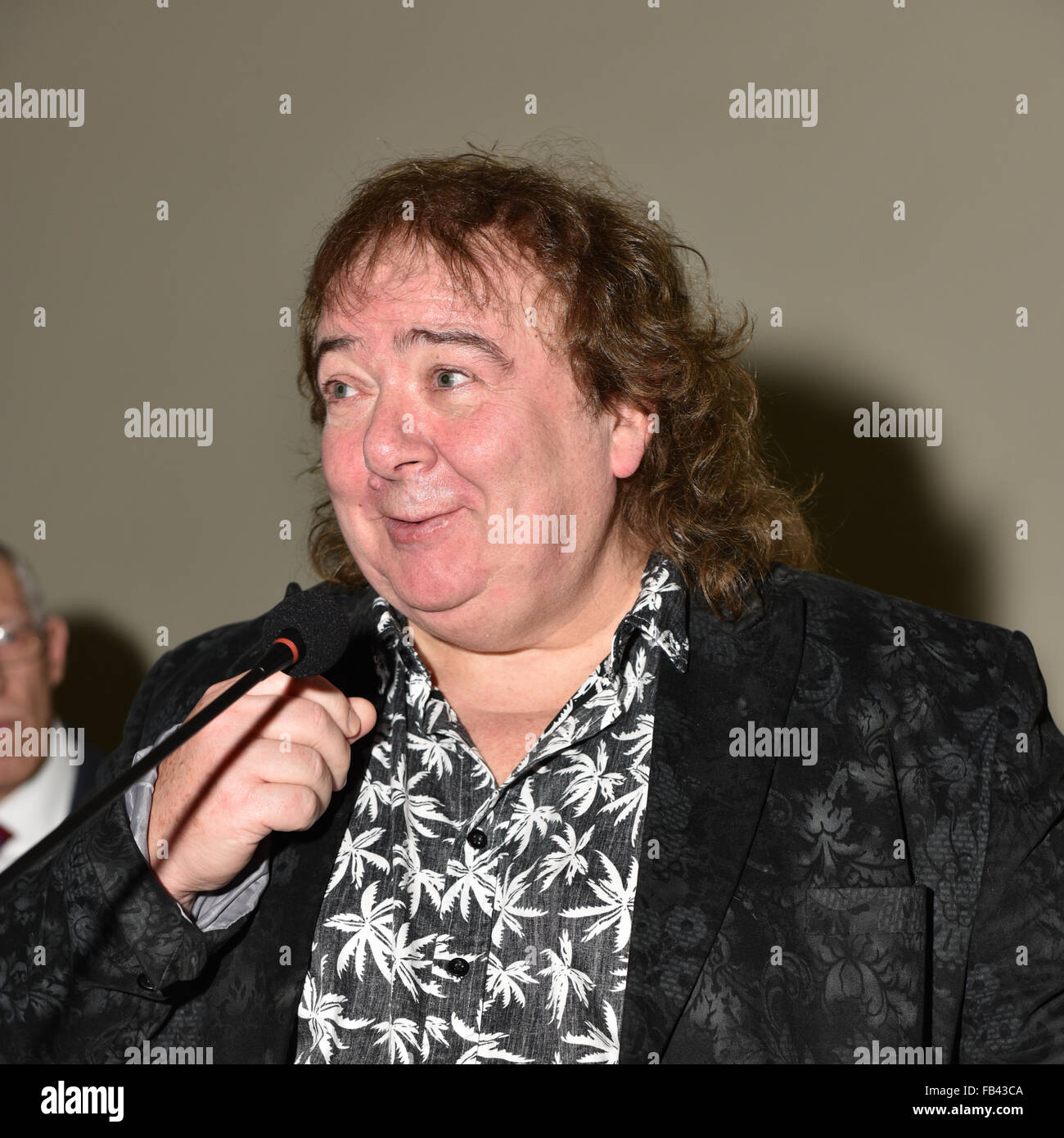 Blue Plaque Événement Dans Cirencester 7/1/2016 pour commémorer le batteur Cozy Powell avec des groupes rock légendaire avec le Dr Brian May le guitariste de Queen. Banque D'Images