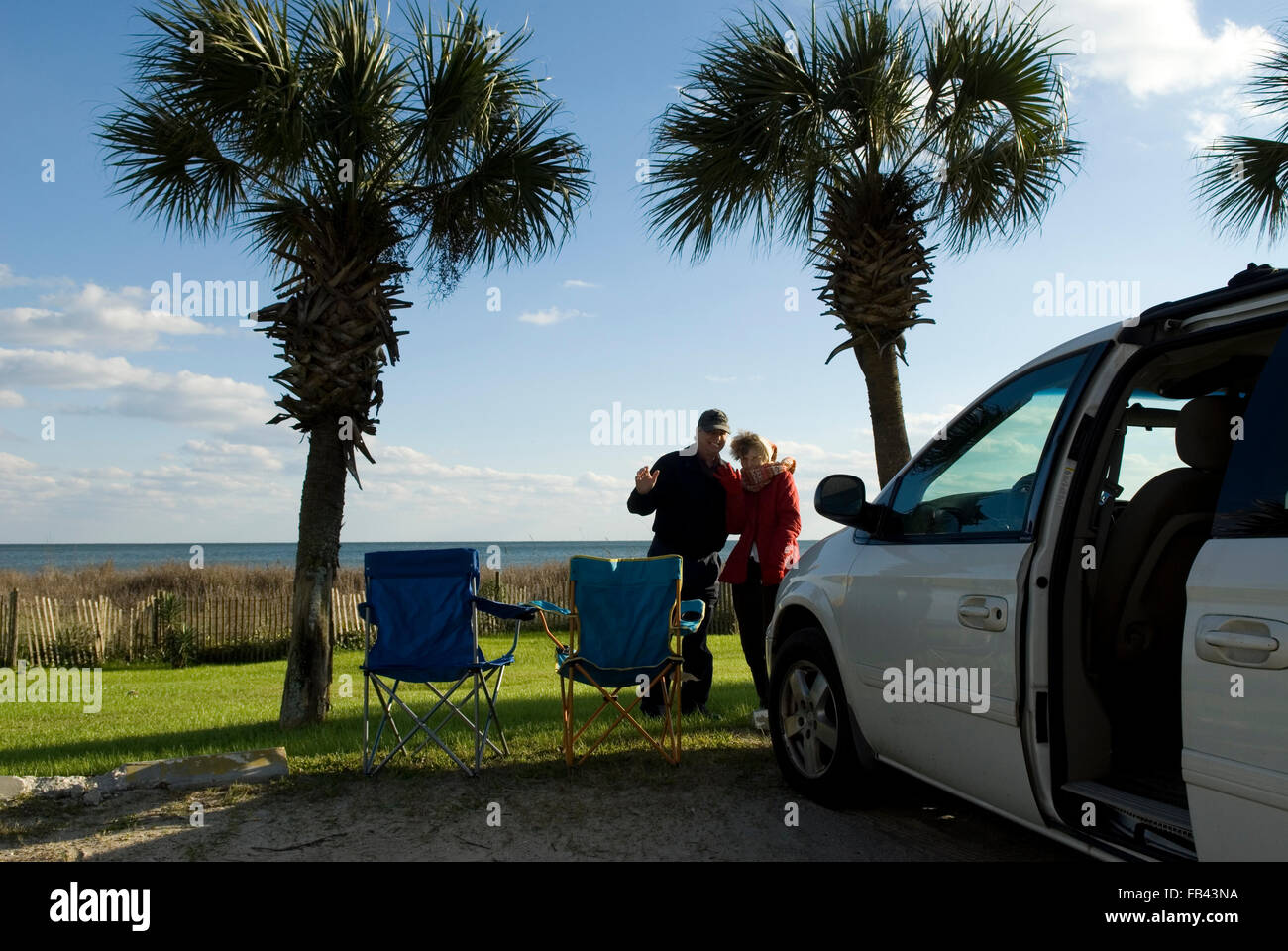 Caucasian couple forme Myrtle Beach SC USA Banque D'Images