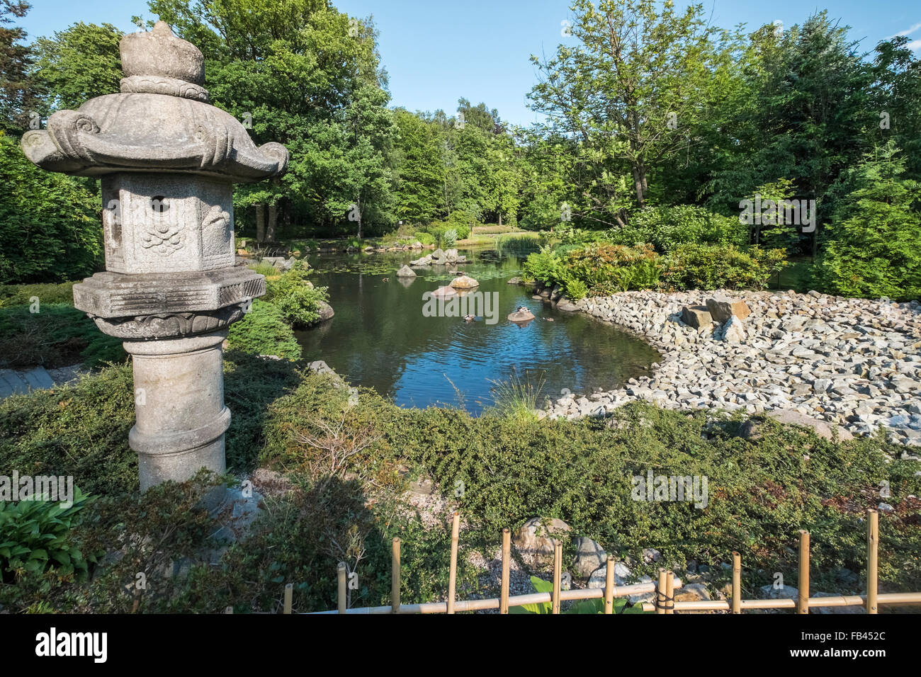 Jardin japonais, le Parc Szczytnicki, Wroclaw, Pologne Banque D'Images