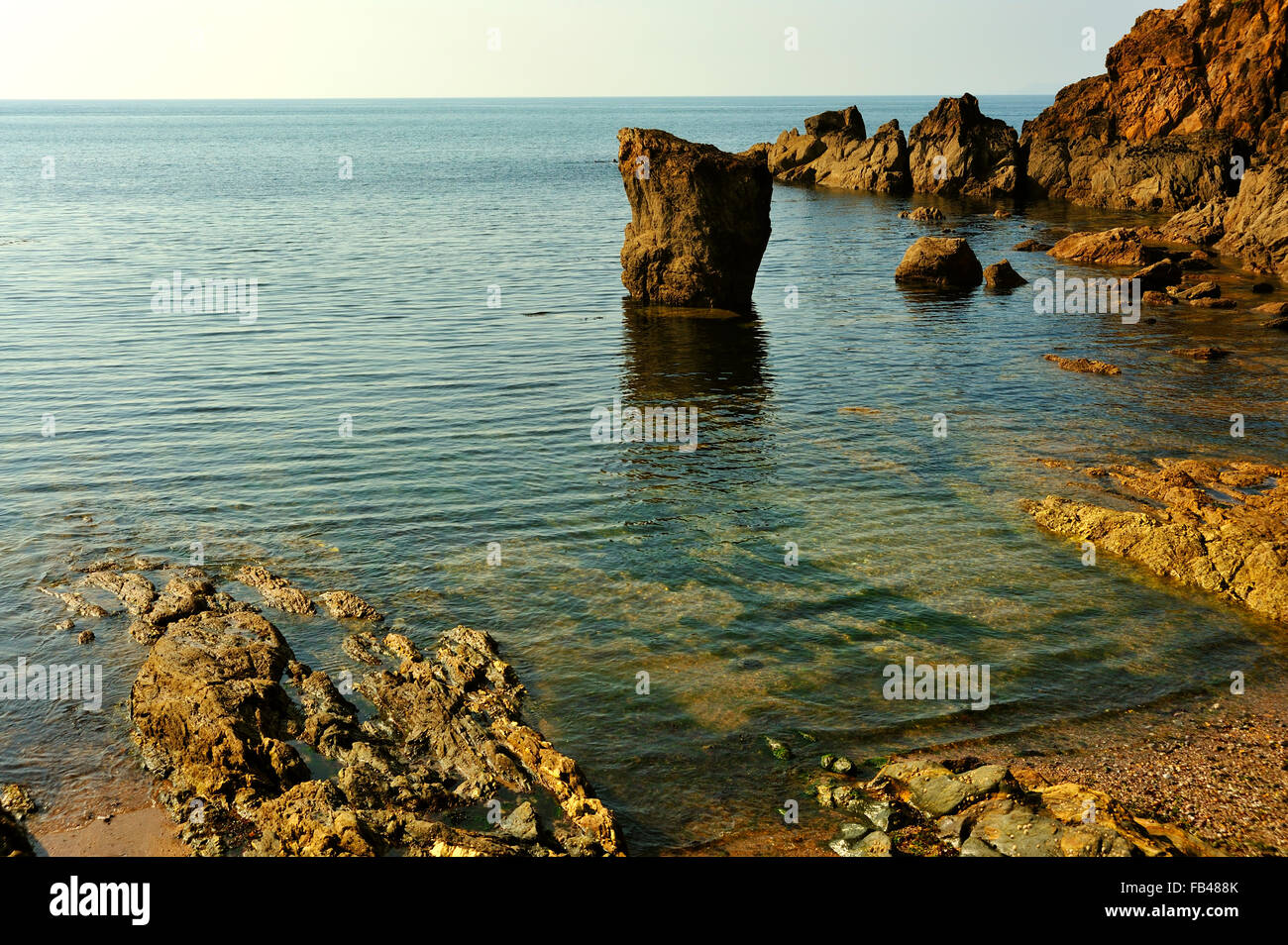 La CÔTE SUD DU DEVON PRÈS DE HOPE COVE, DANS LE SUD-OUEST DE SOUTH HAMS .sentier côtier. Banque D'Images