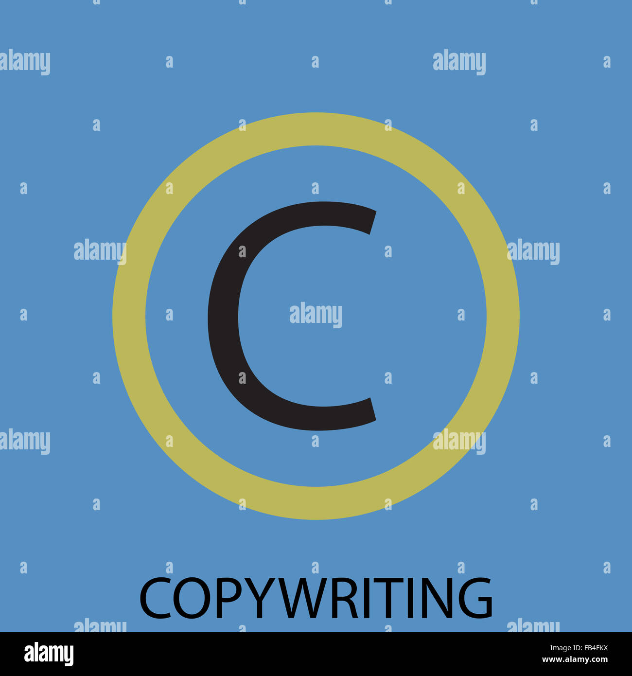 Icône Copywriting design plat. Droit d'auteur et la publicité, le marketing le développement de l'internet. Vector art abstract inhabituelle mauvais Banque D'Images