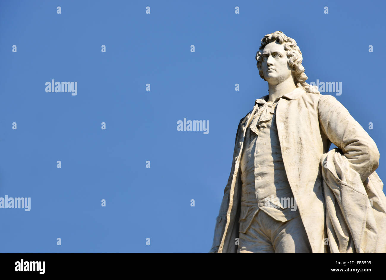 Statue en marbre de la Goethe with copy space Banque D'Images