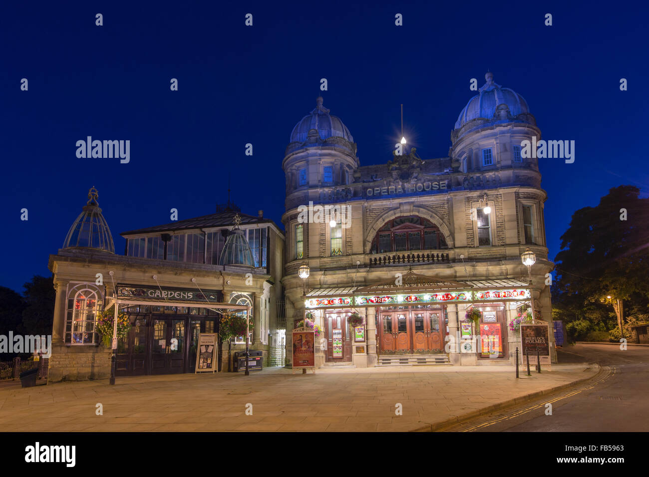 L'opéra de nuit, Buxton, Derbyshire Peak District, Banque D'Images