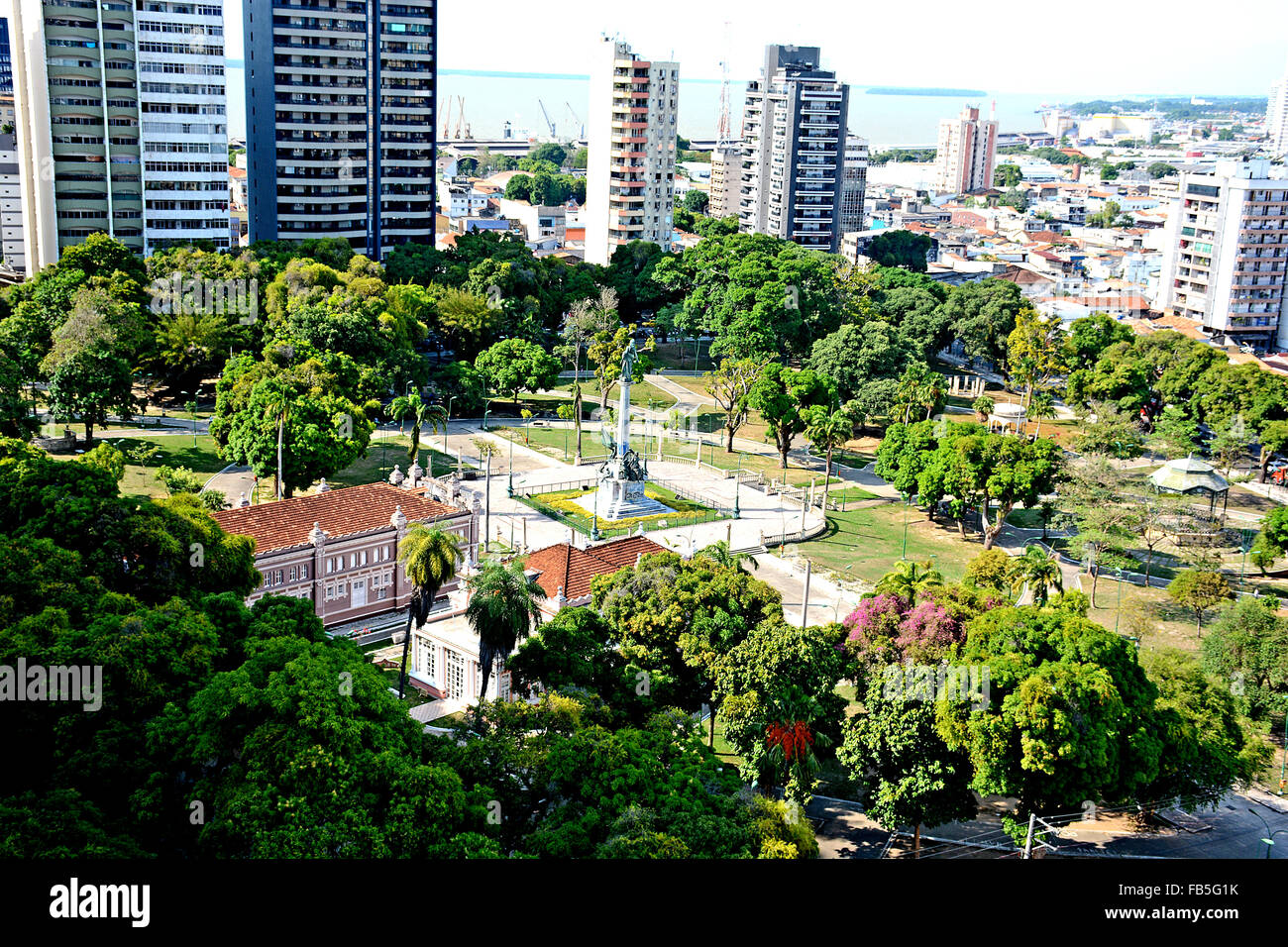 Vue aérienne sur la place de la République Para Belem Brésil Photo