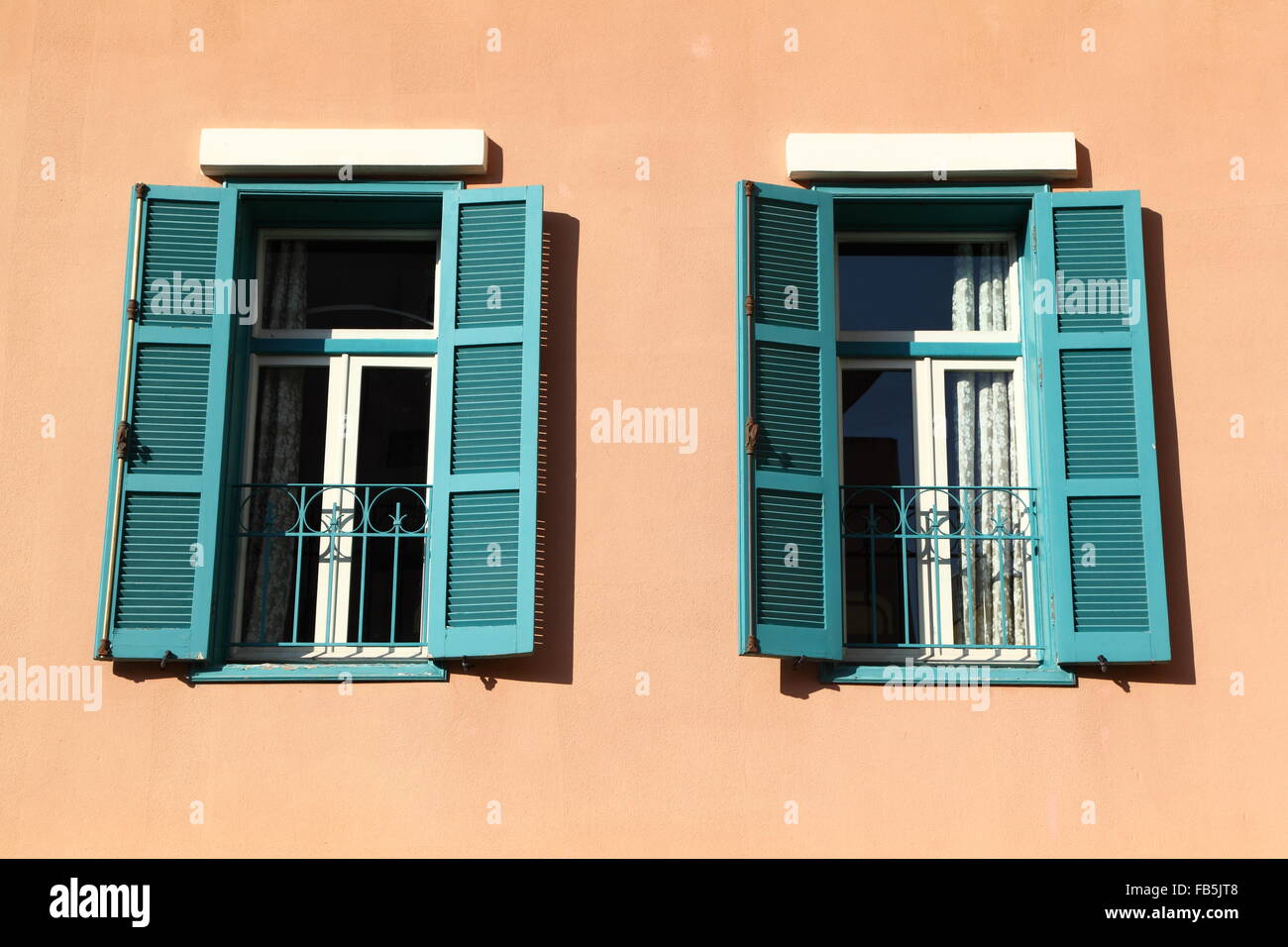 Détails de l'architecture de Beyrouth : Fenêtre de style traditionnel Banque D'Images