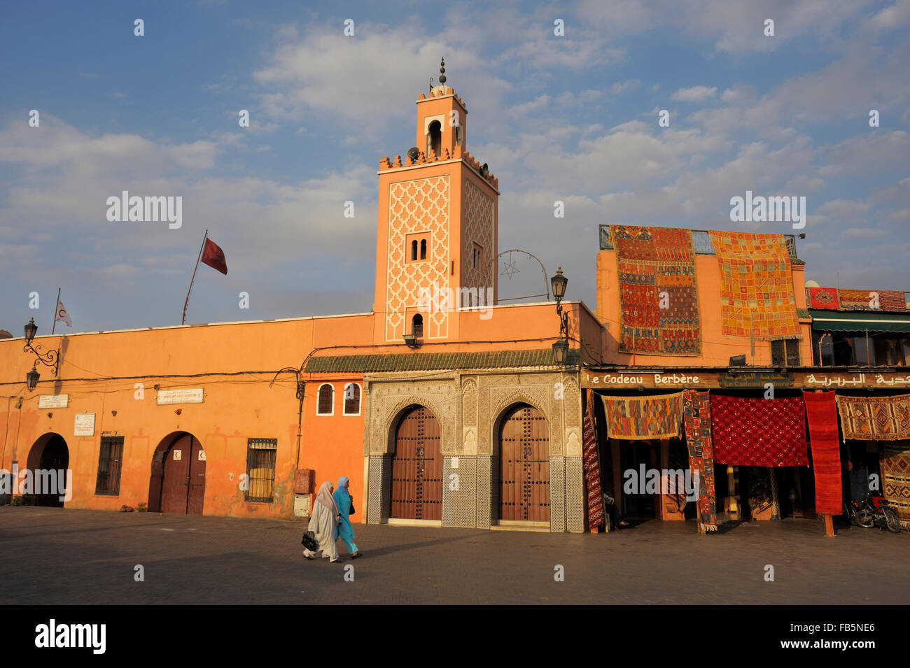 Place Jemaa el Fna, Marrakech, Maroc Banque D'Images