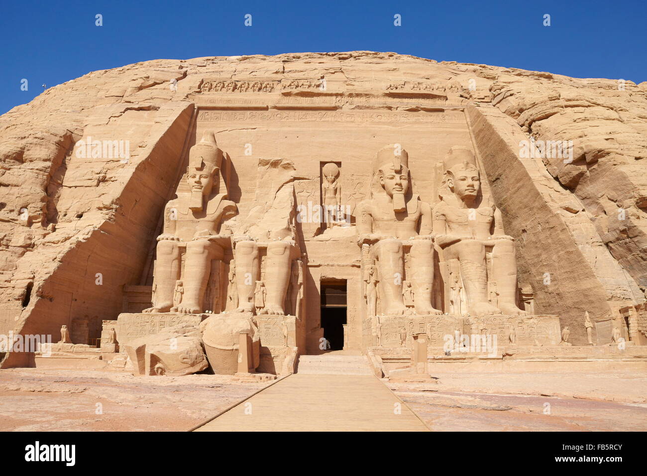 Abou Simbel, Temple de Ramsès II, Abou Simbel, Egypte Banque D'Images