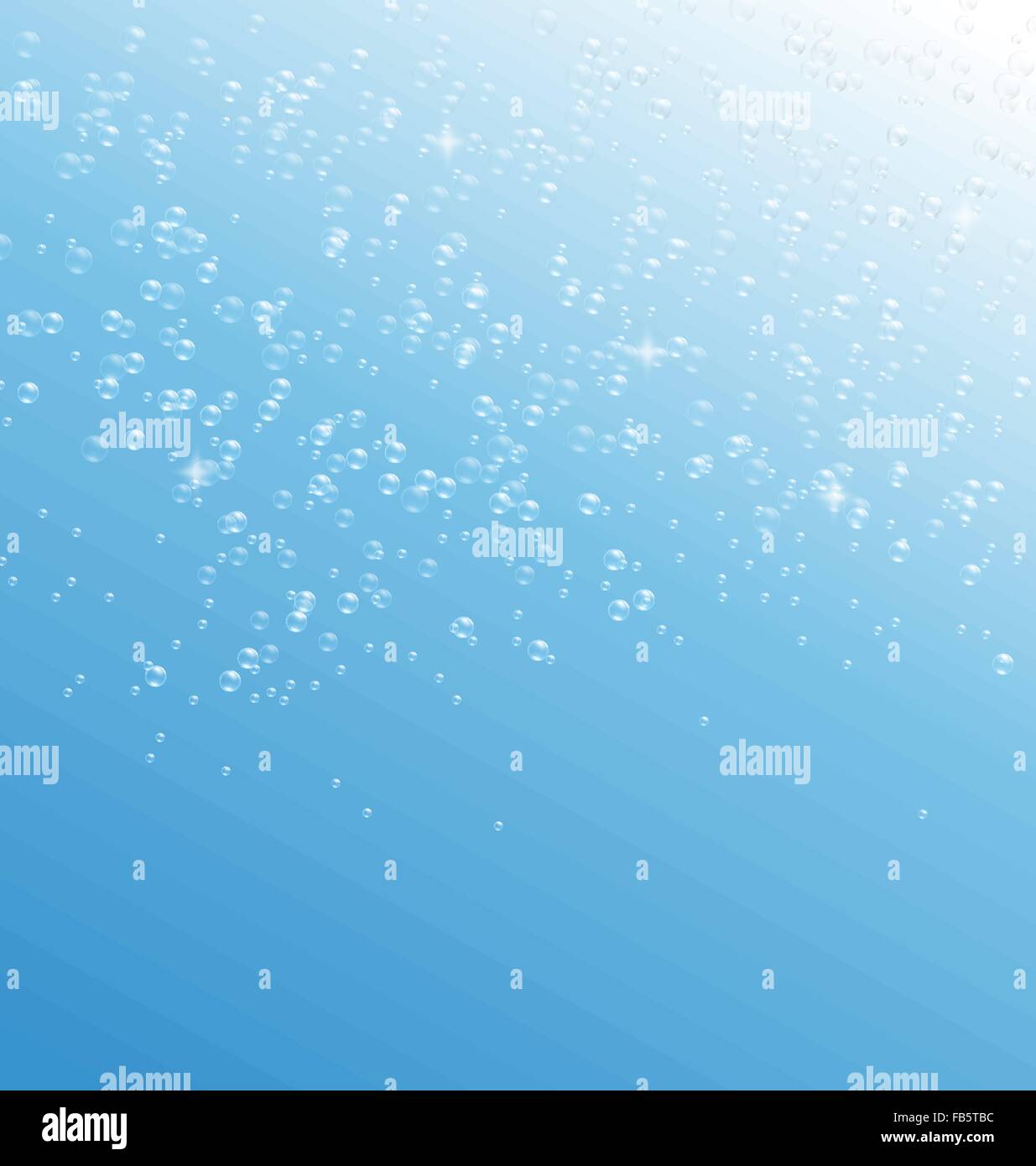 Les bulles dans l'eau sur bleu Illustration de Vecteur