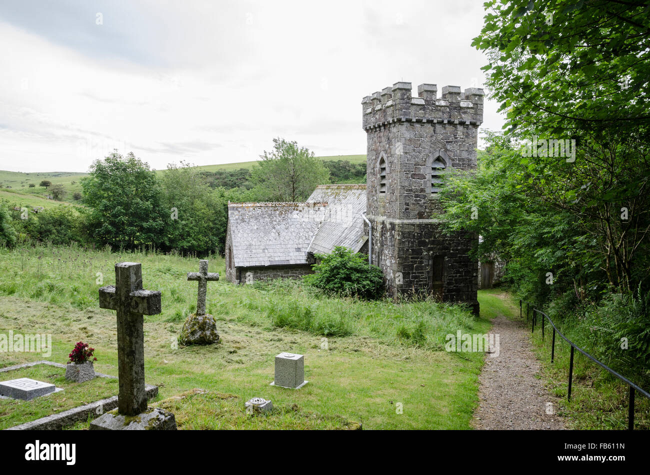 Temple Church sur Bodmin Moor en Cornouailles, Angleterre, RU Banque D'Images