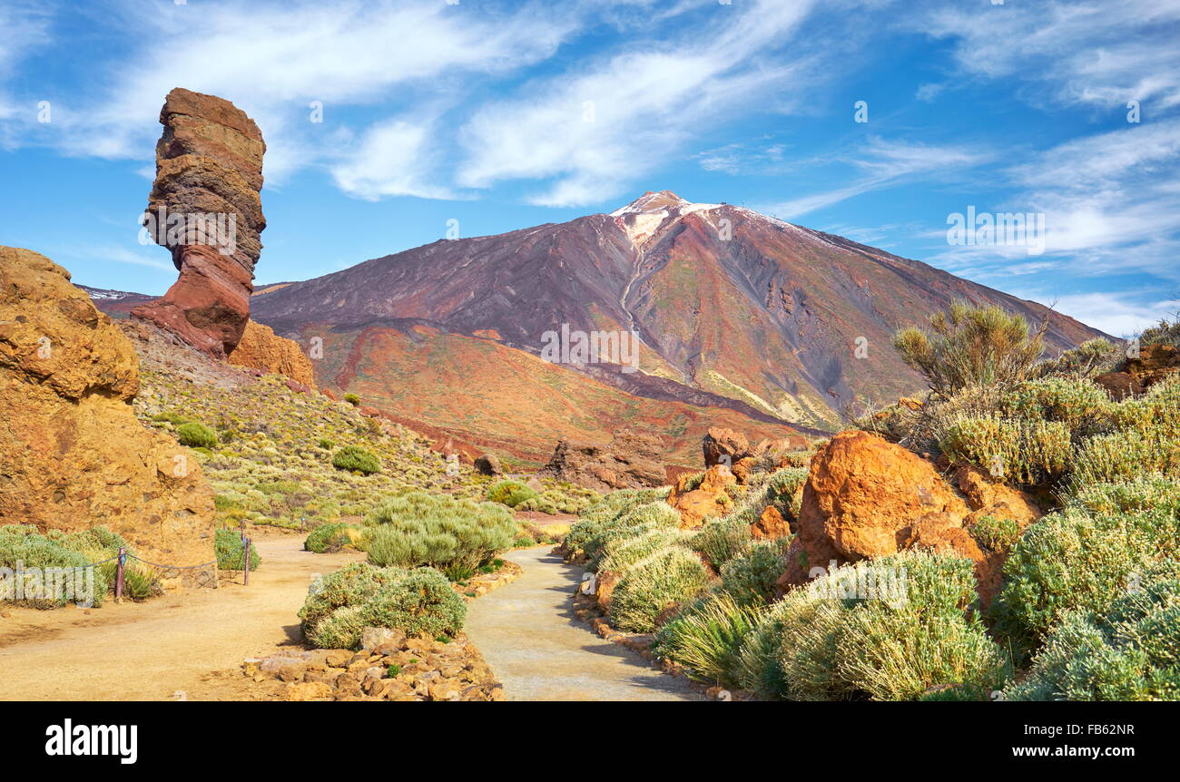 Le Parc National du Teide, Tenerife, Îles de Canaries, Espagne Banque D'Images