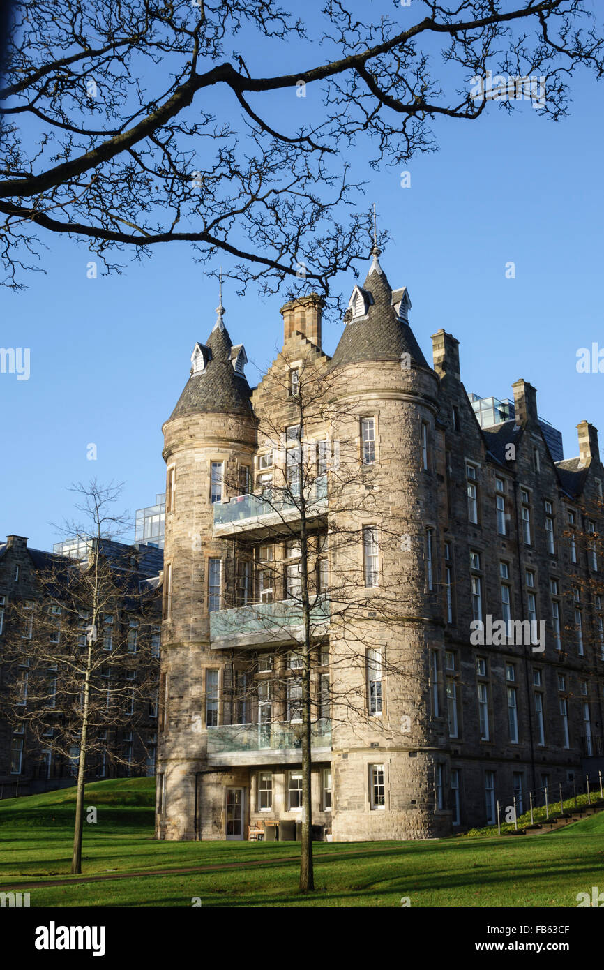 Quartermile, Lauriston, le centre d'Édimbourg - réaménagement de l'ancien Royal Infirmary comme logement de luxe. Banque D'Images
