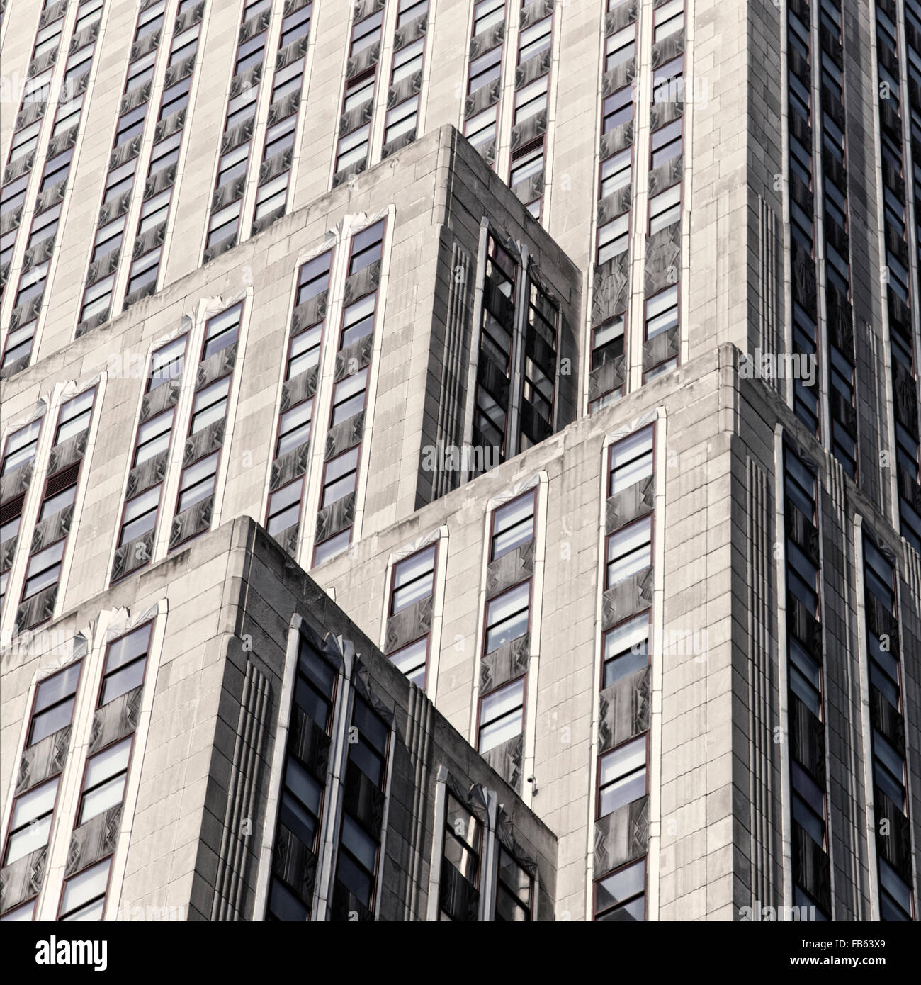 L'architecture de fuite vers le ciel, New York City, USA Banque D'Images