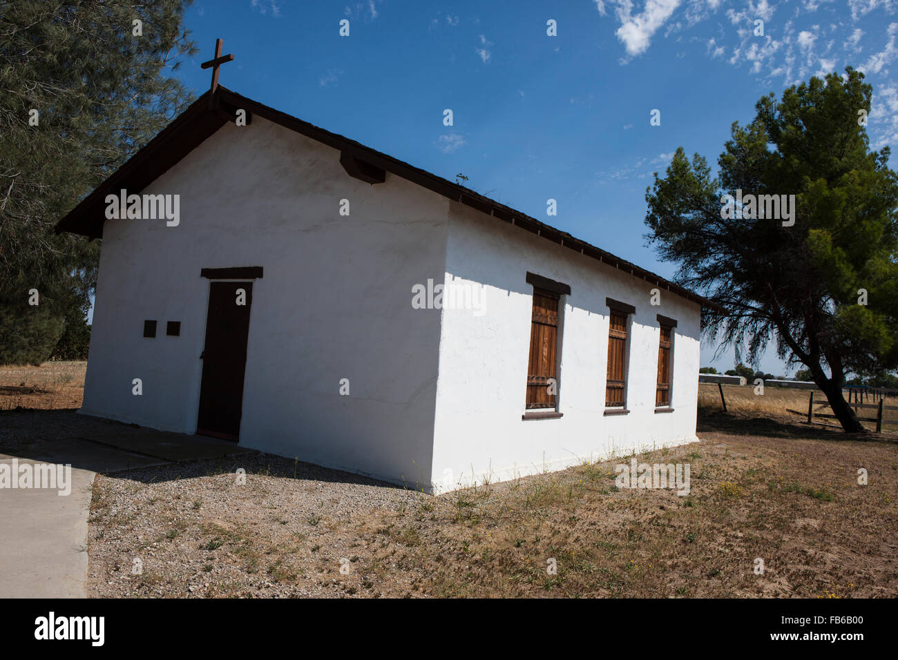 Estrella Adobe Église, Paso Robles, Californie, États-Unis d'Amérique Banque D'Images