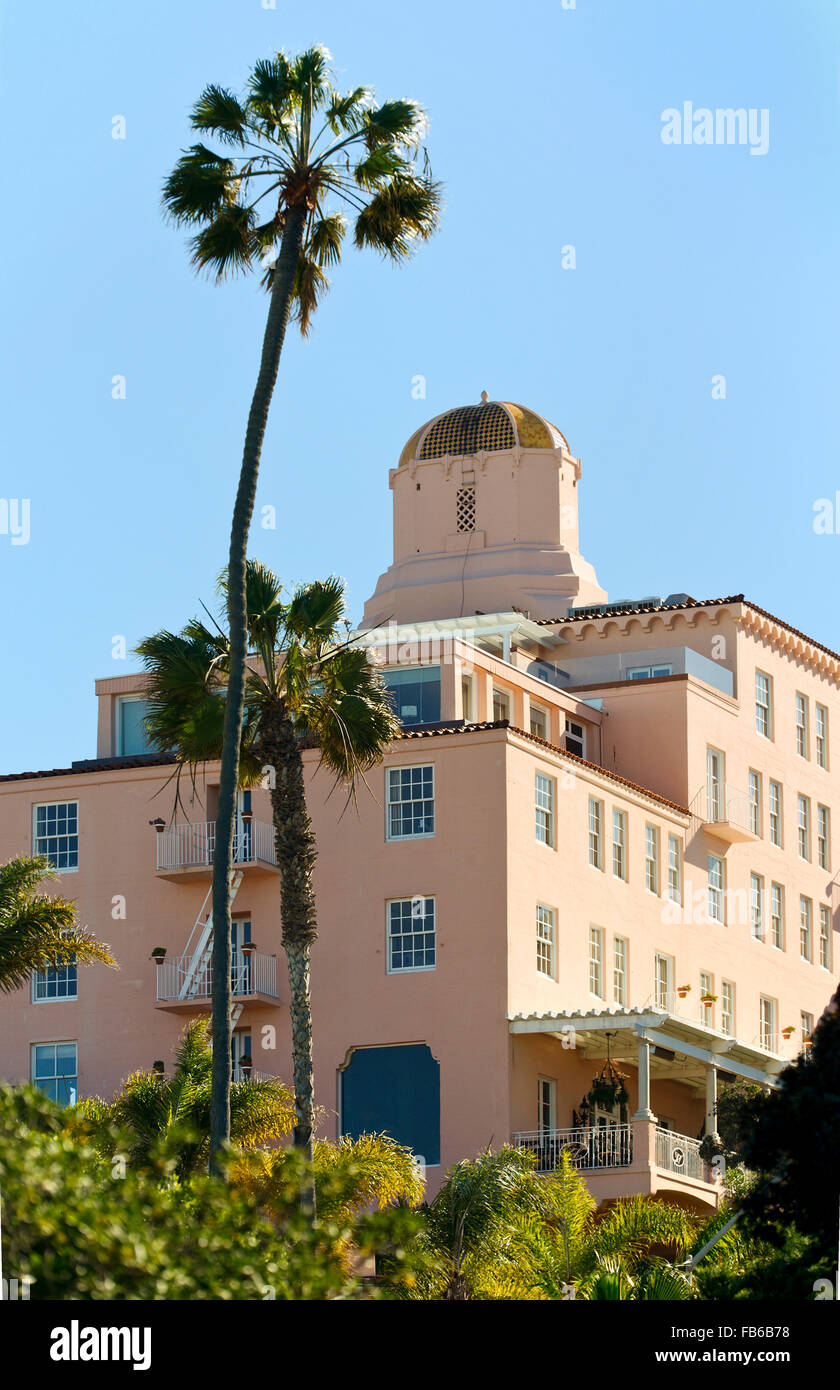 La Valencia Hotel savent aussi que la dame rose, à La Jolla, Californie Banque D'Images