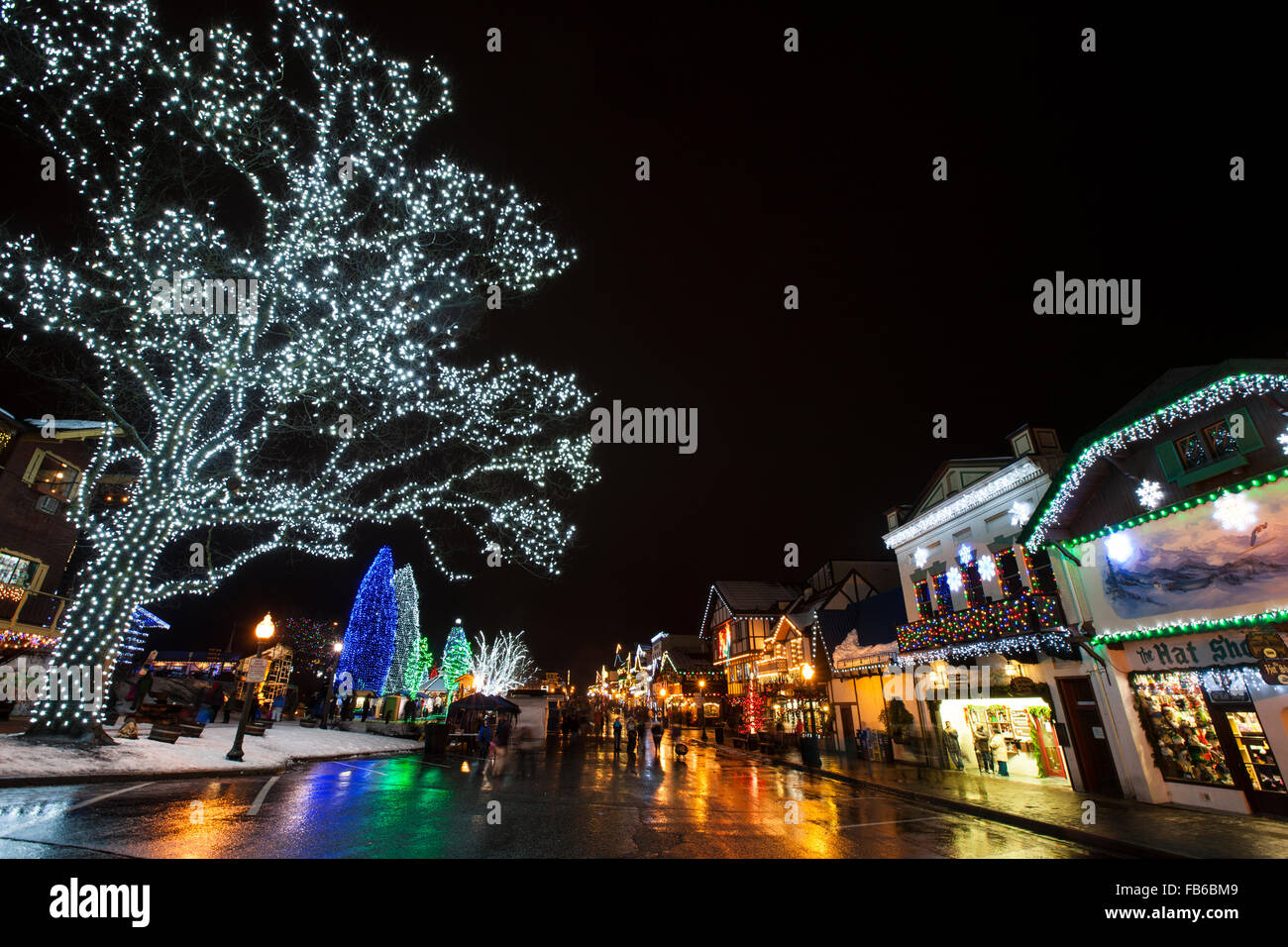Festival des lumières de Noël, Leavenworth, Kansas, United States of America Banque D'Images