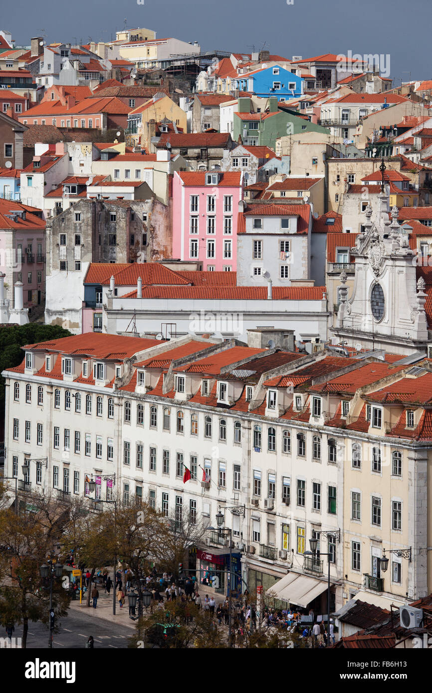 Portugal, Lisbonne, paysage urbain, centre-ville historique Banque D'Images