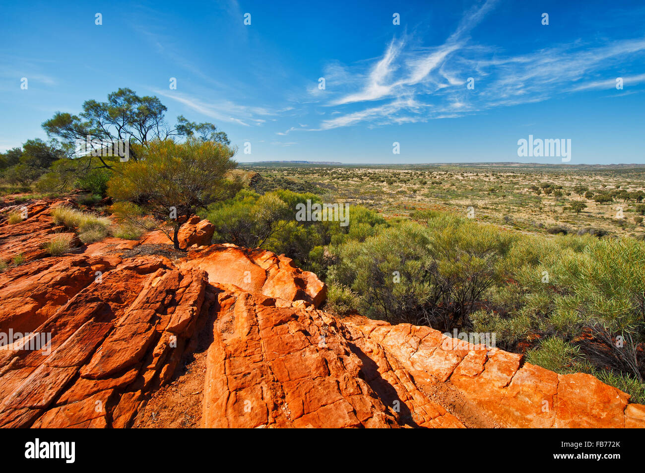 Middle Ranges au milieu de l'Australie centrale. Banque D'Images