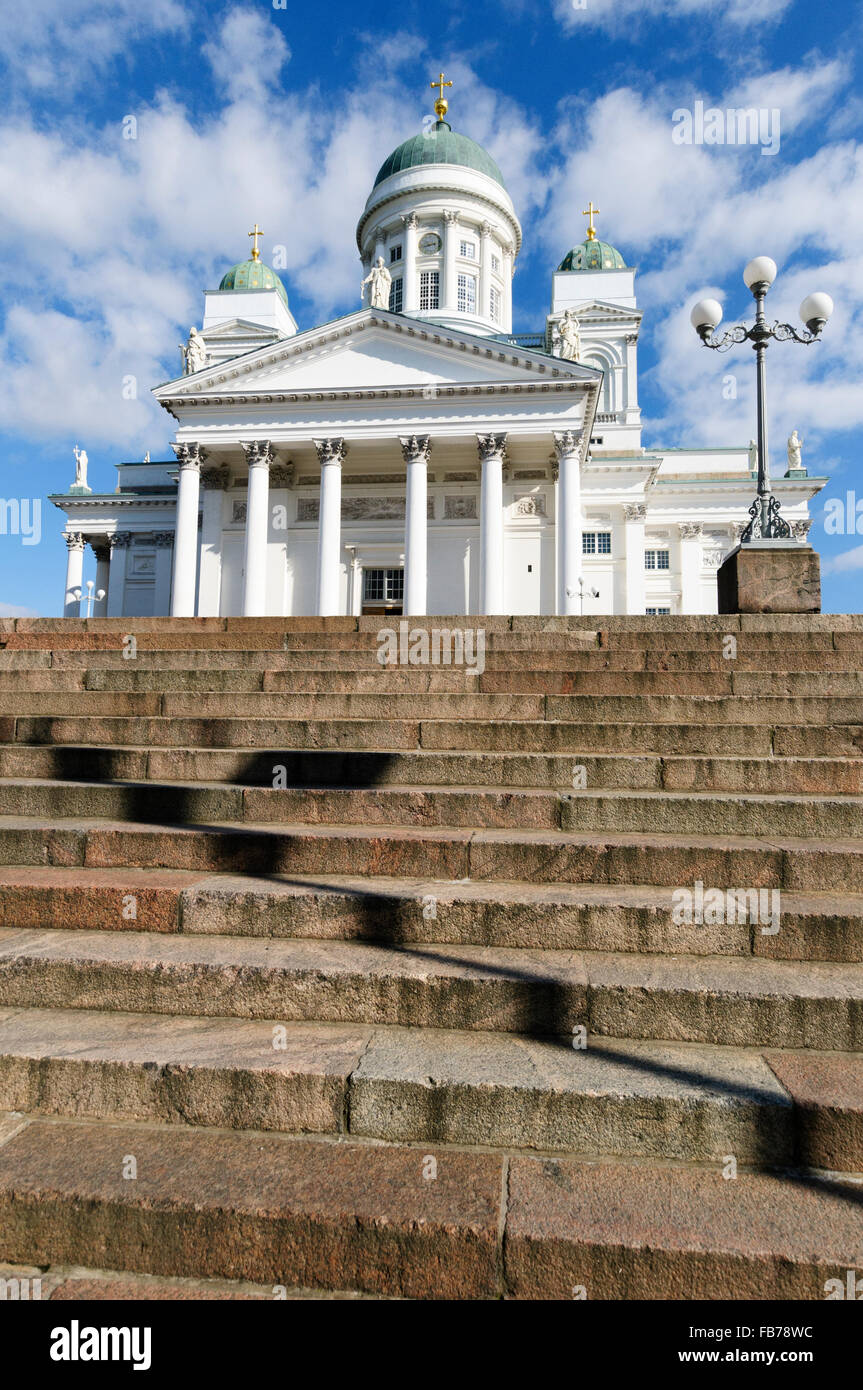Cathédrale d'Helsinki, la place du Sénat. Kruununhaka, Helsinki, Finlande Banque D'Images
