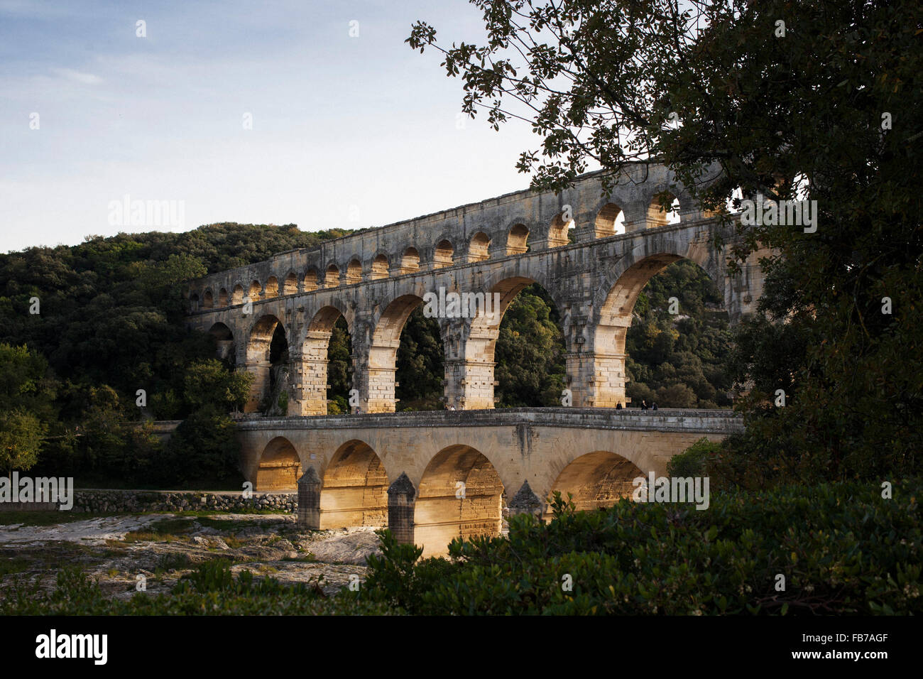 Pont du Gard sur Gardon Banque D'Images