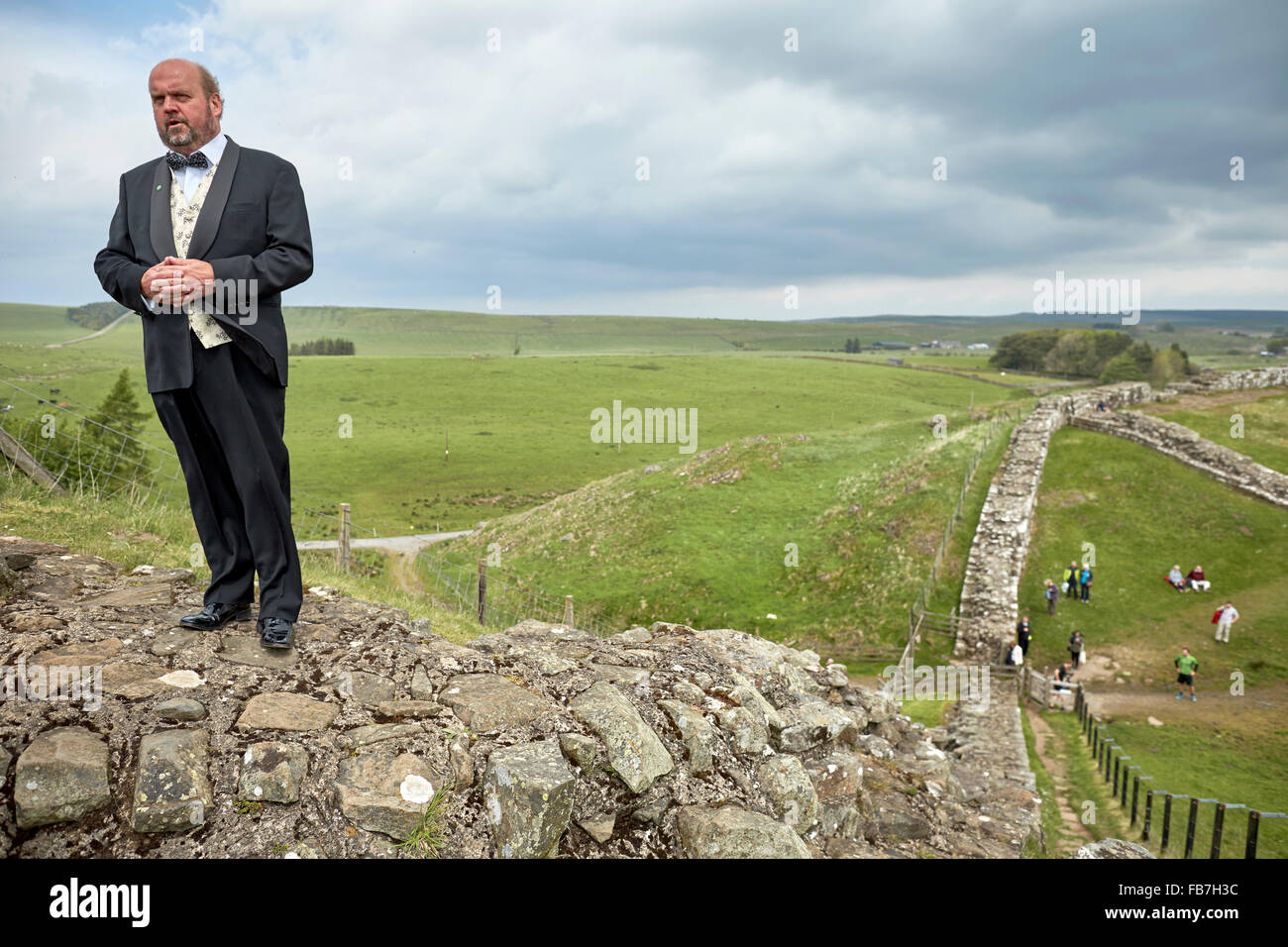 Journée BBC Music 'pour l'amour de la musique" Mur d'Hadrien, du son 2015 à Cawfield Crag Carrière Graeme Danby se tenait sur th Banque D'Images