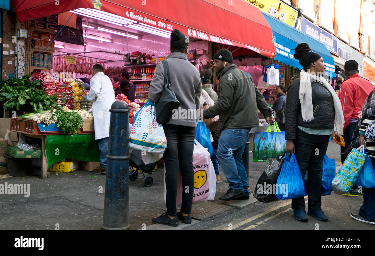 Rues de Brixton dans le sud de Londres Banque D'Images