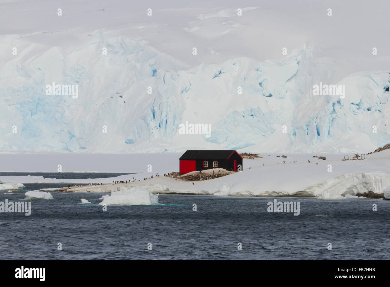 Port Lockroy historique sur la péninsule Antarctique, l'Antarctic Heritage Trust site. Banque D'Images