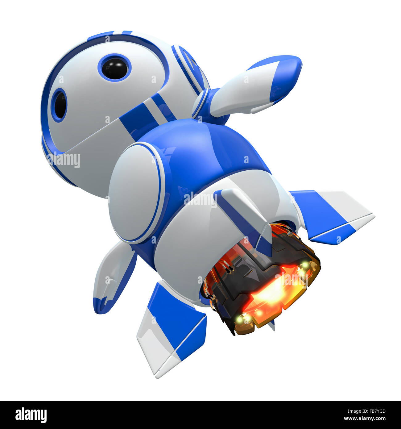 Blueberry bot avec jet de mises à niveau. Plus vite, plus dur. Banque D'Images