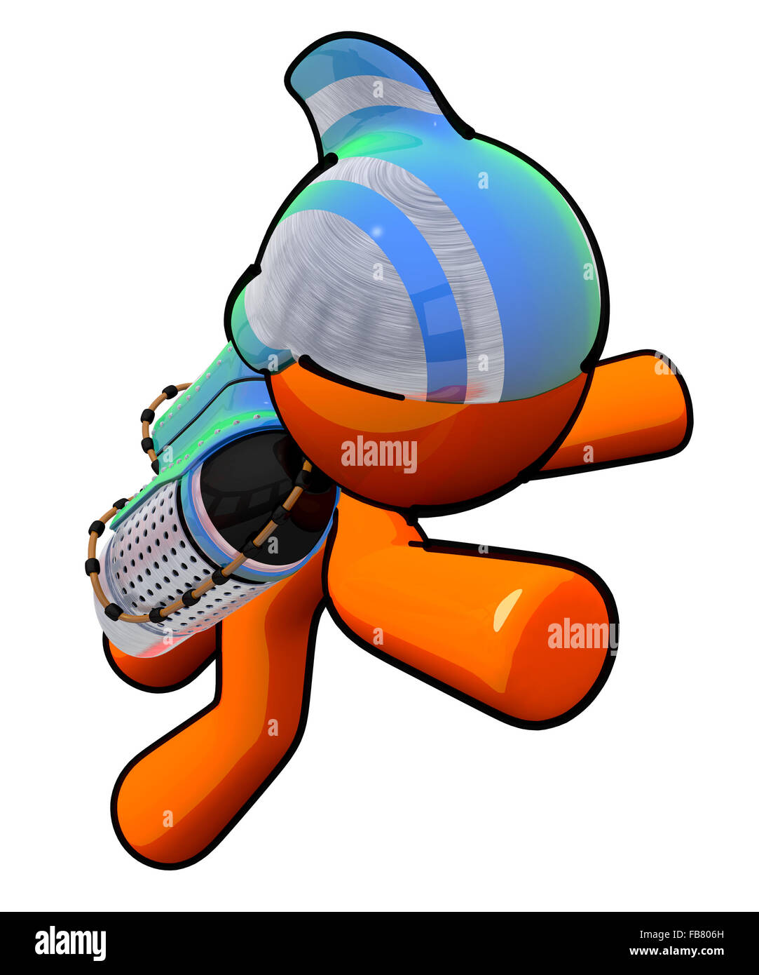 Rocket man, Close up en perspective. Banque D'Images